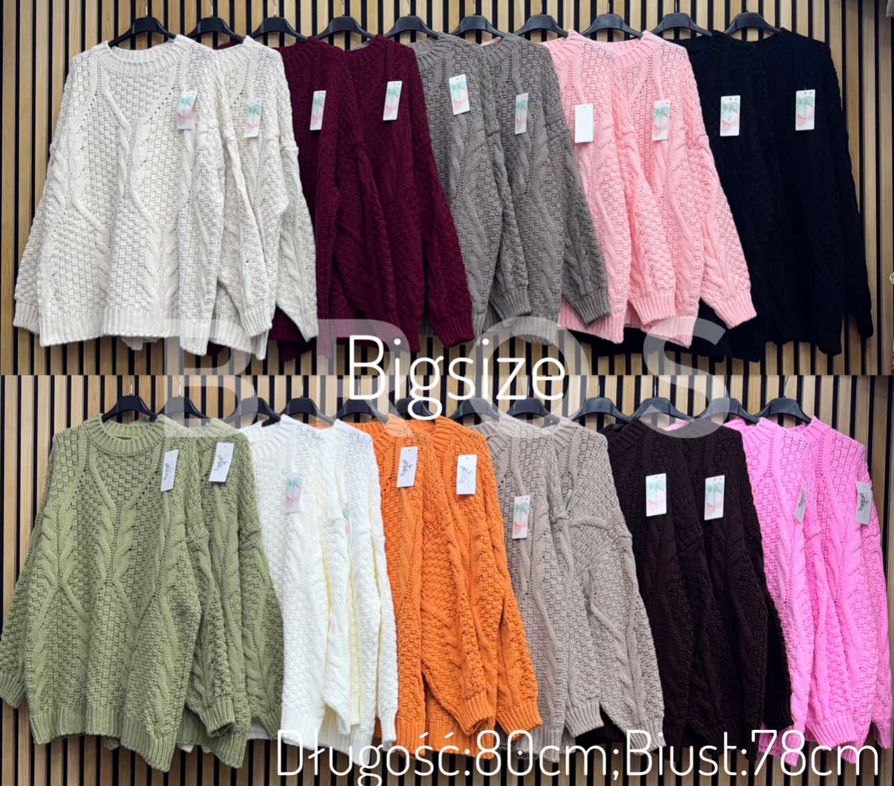 Swetry Damskie wloskie, Size uni, paczka 6szt ,mix kolor