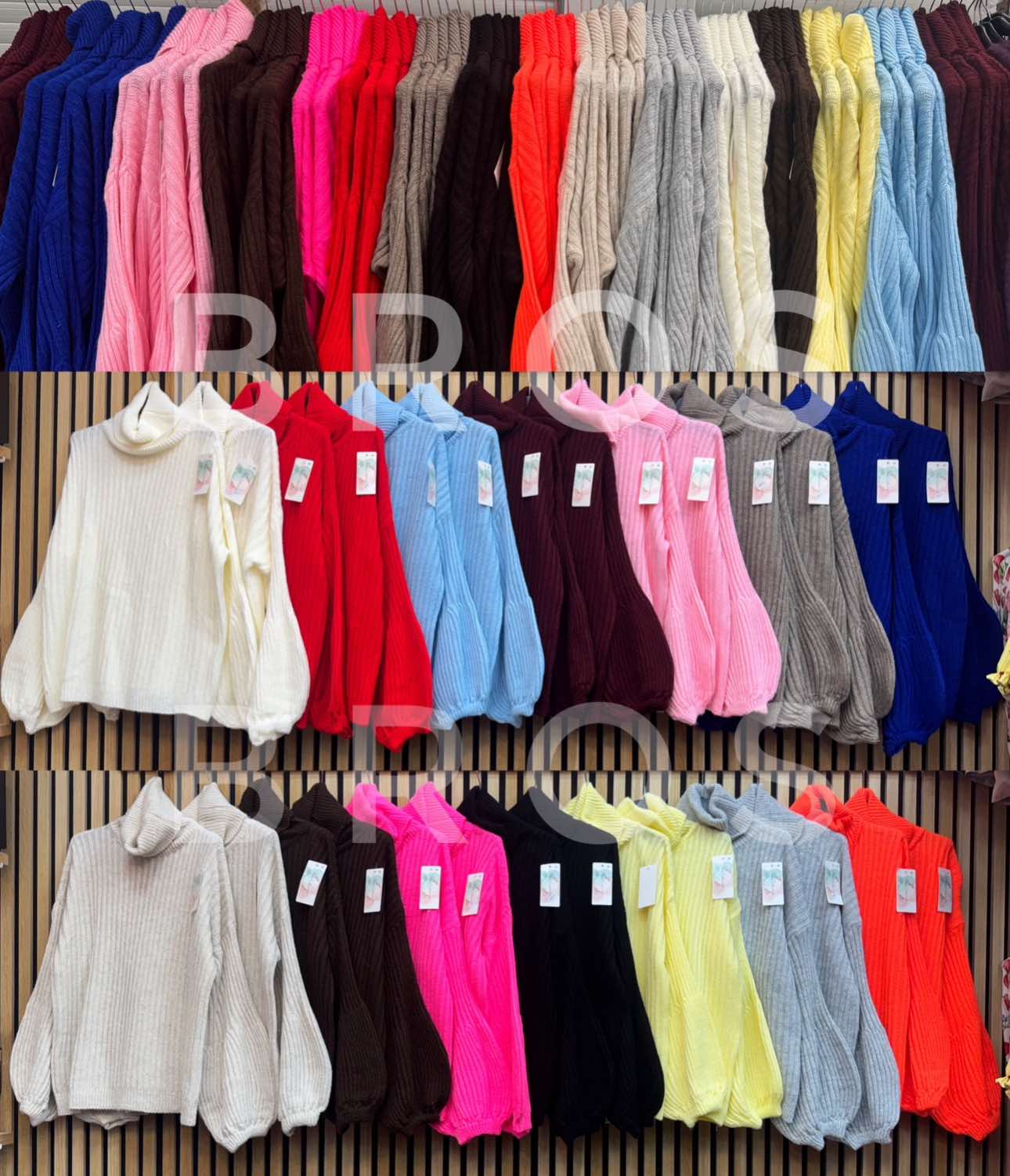 Swetry Damskie wloskie, Size uni, paczka 6szt ,mix kolor