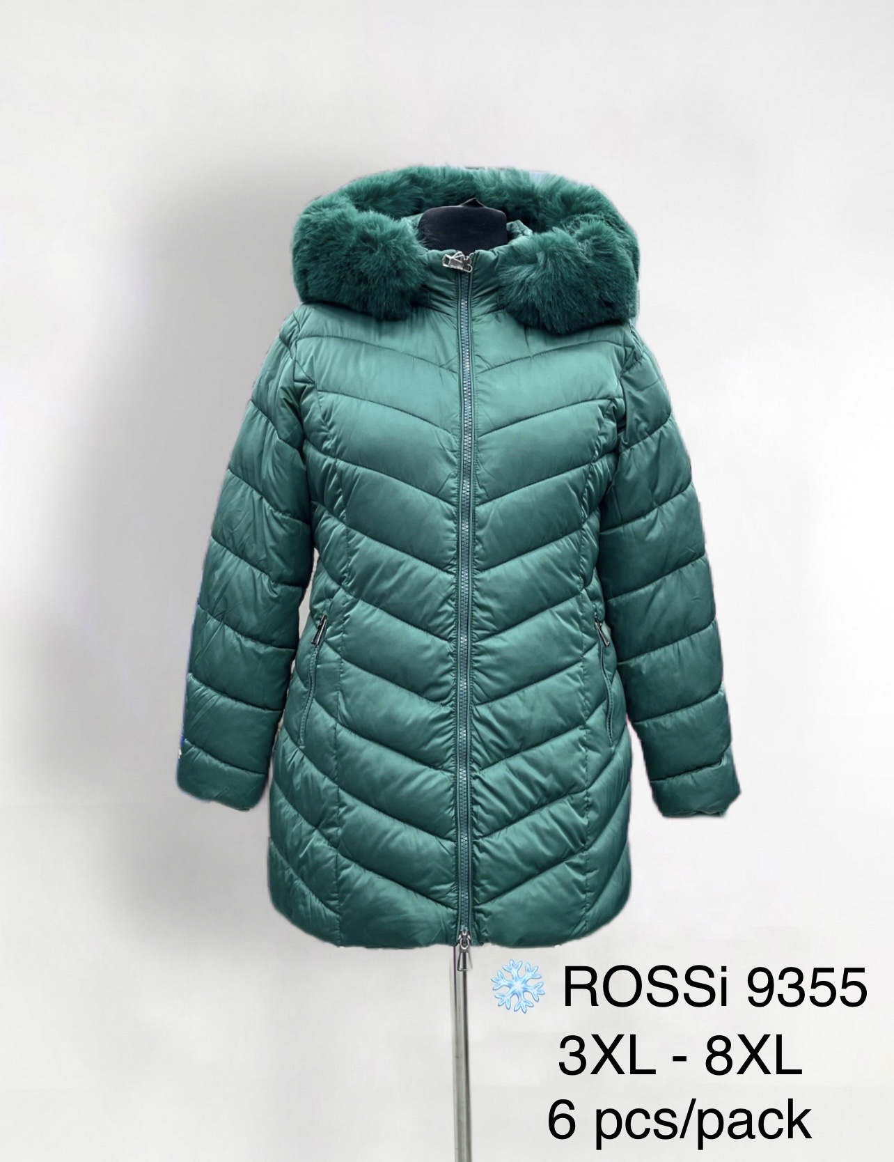 Kurtki Damskie , Size 3xl-8xl, paczka 6szt ,1 kolor