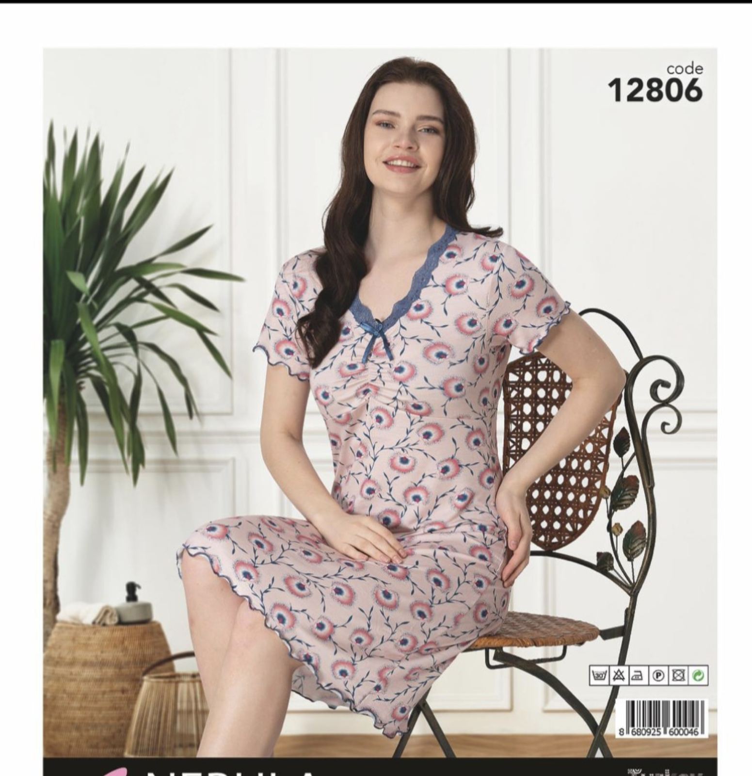 Koszule nocne damskie Tureckie, Size m-3xl, paczka 5szt ,1kolor