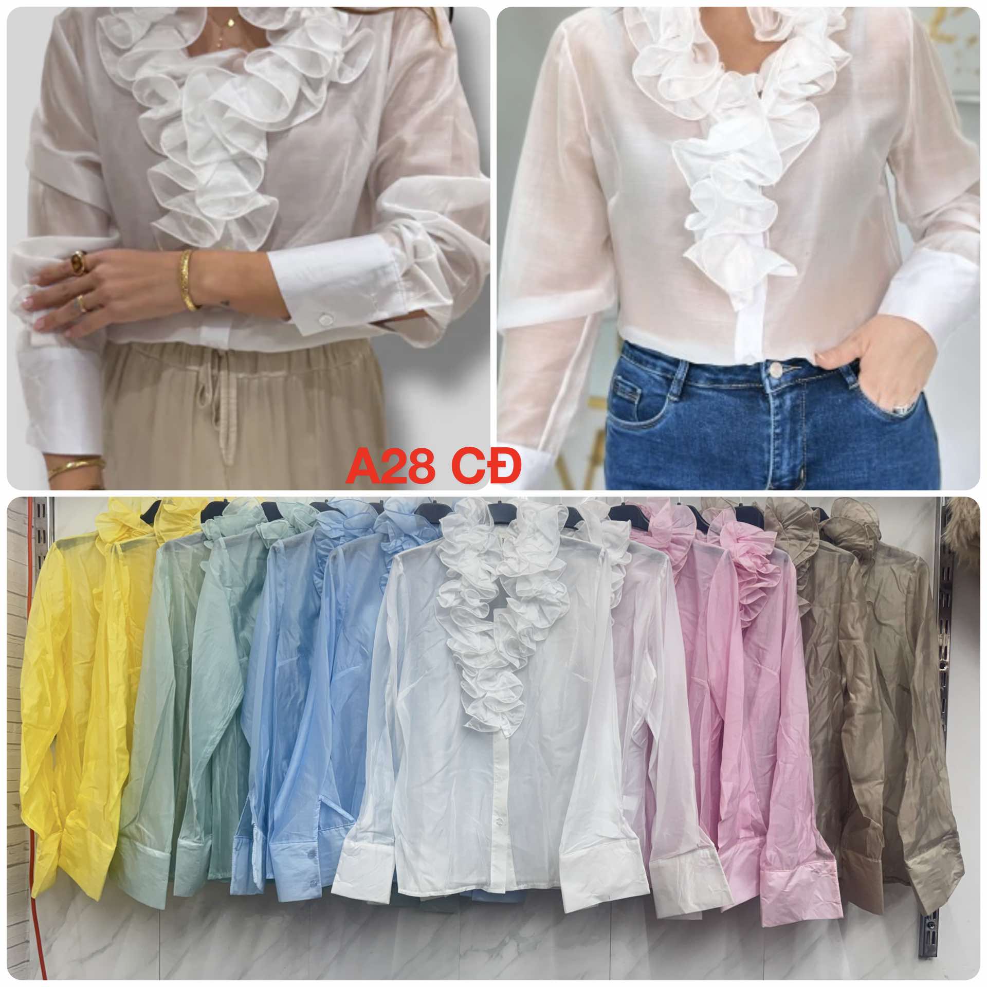 Koszule Damskie  WŁOSKA  , Size uni, paczka 6szt ,mix kolor