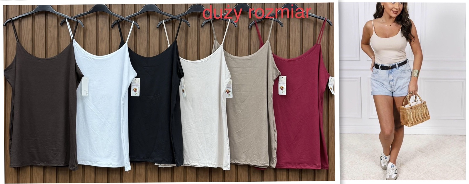 Bluzki Damskie Włoskie , Size uni, paczka 6szt ,mix kolor