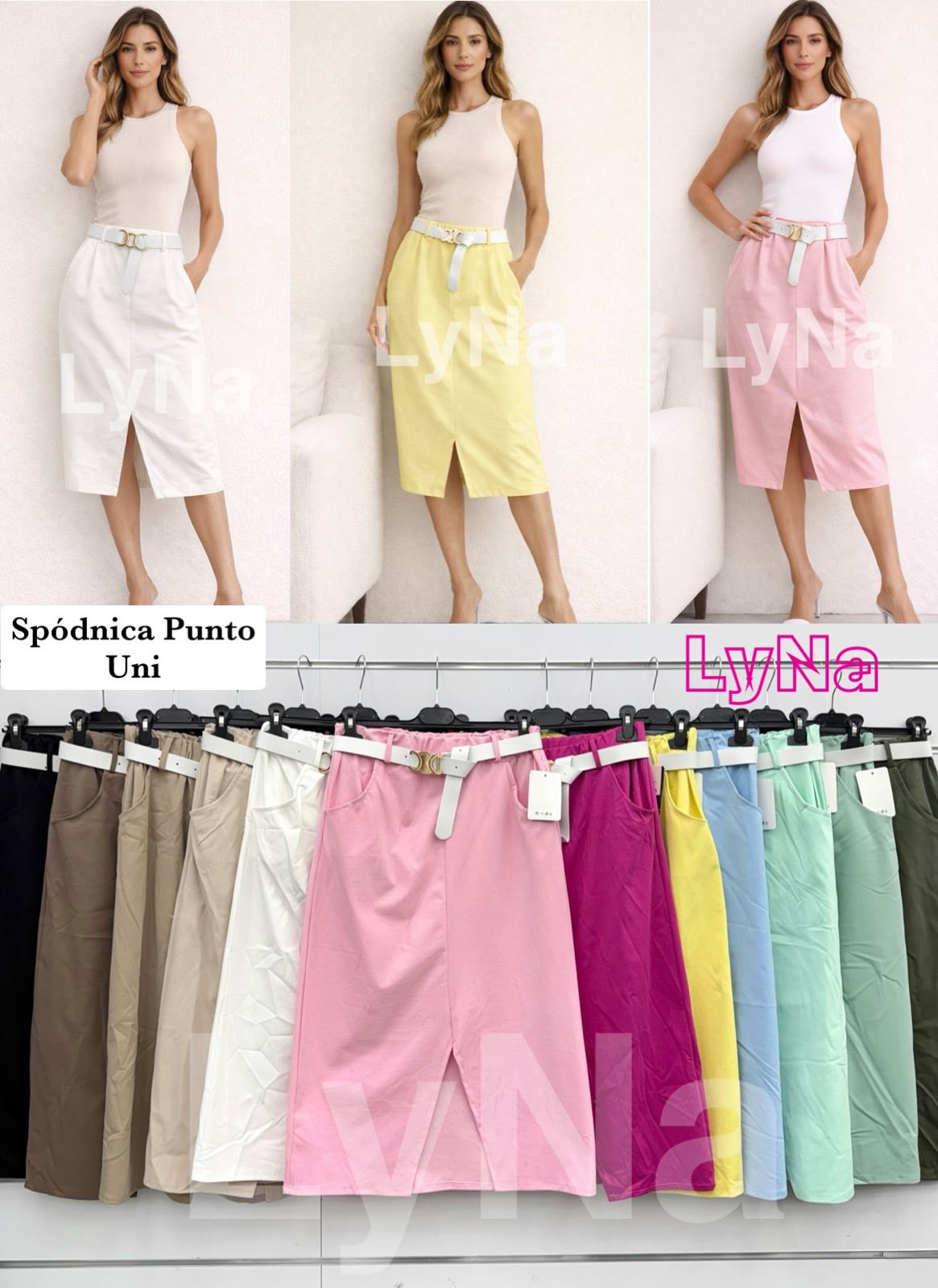 Spódnica damskie, Size uni, paczka 6szt ,mix kolor