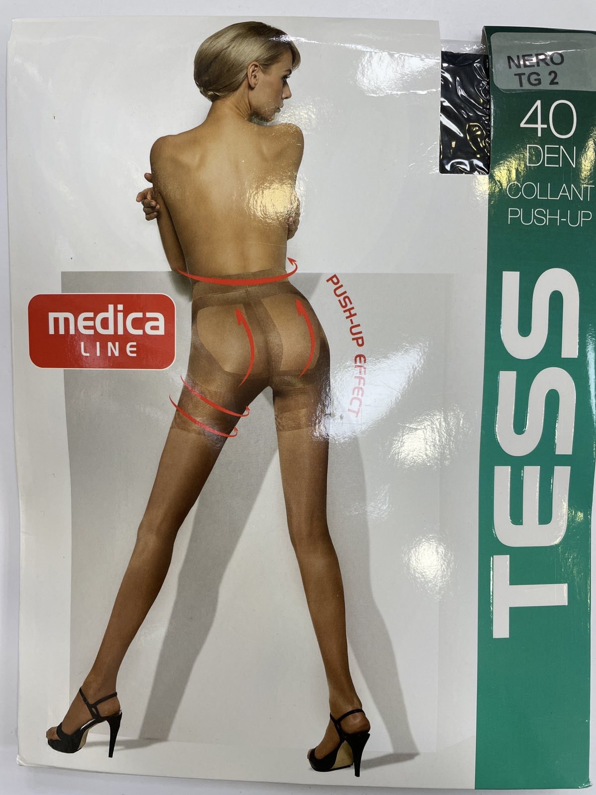 Rajstopy 40 Den Push-Up NERO Damskie , Size 5,paczka 12szt,1kolor