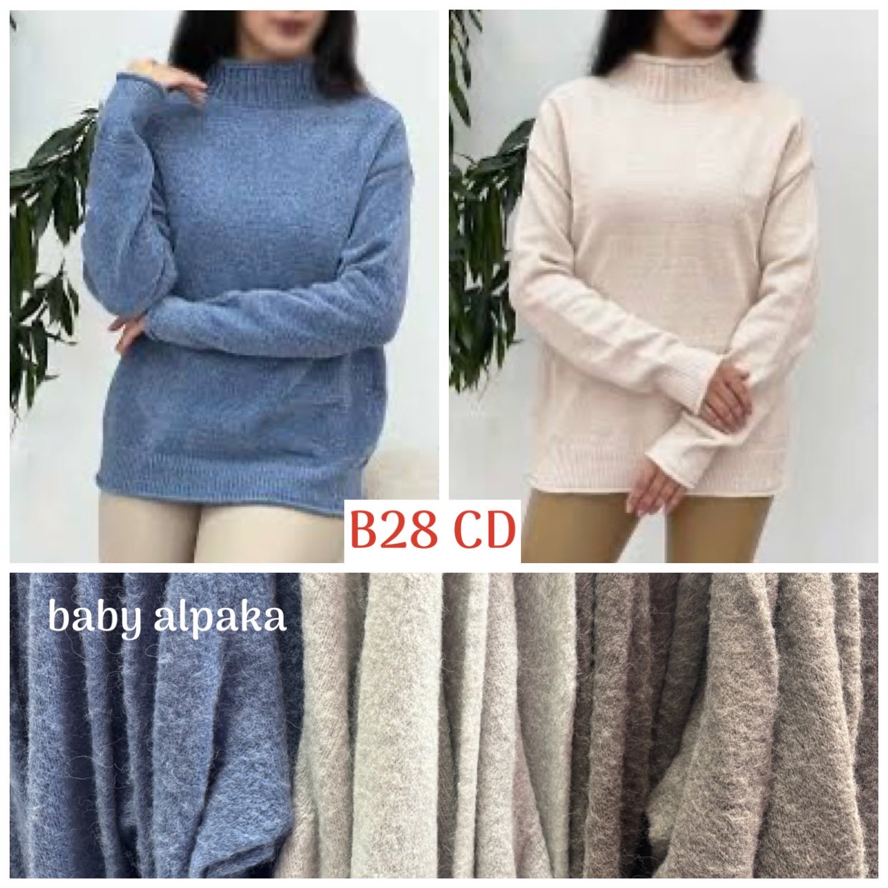 Swetry Damskie  WŁOSKA  , Size uni, paczka 6szt ,mix kolor