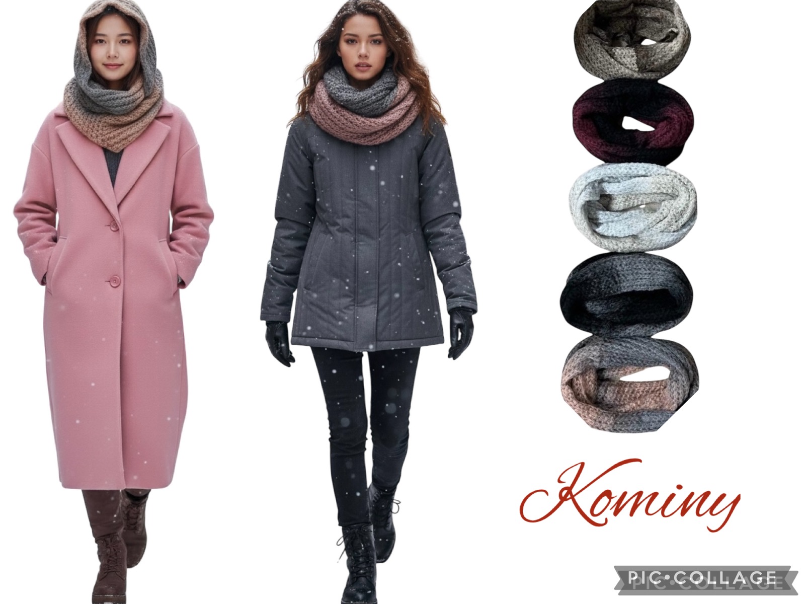 Szaliki damskie, paczka 12szt,mix kolor