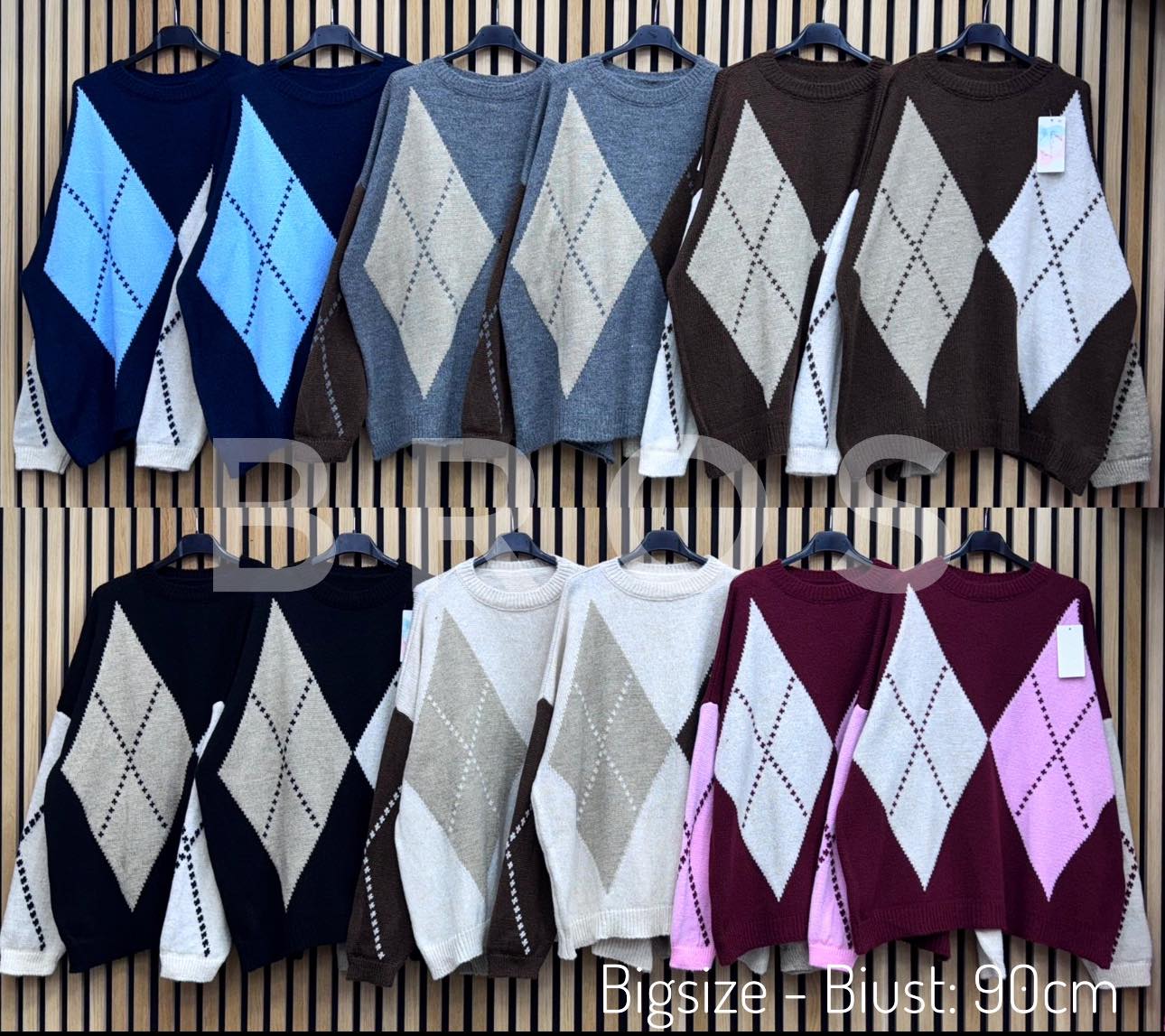 Swetry Damskie wloskie, Size uni, paczka 6szt ,mix kolor