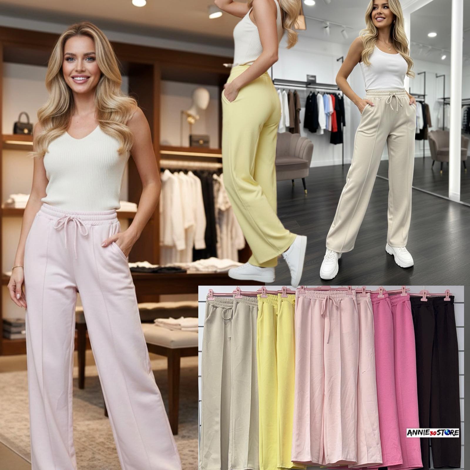 Spodnie  Damskie  WŁOSKA  , Size uni, paczka 6szt ,mix kolor