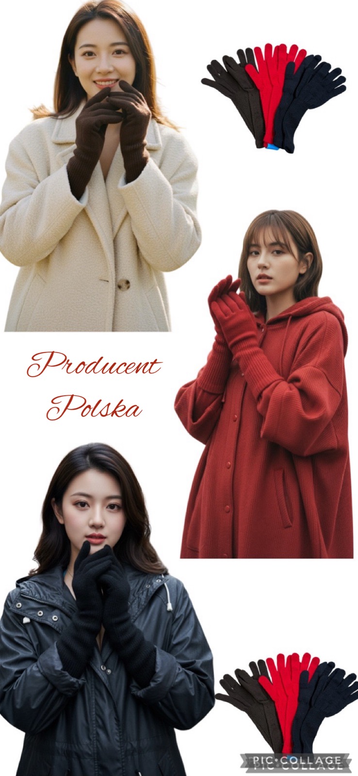 Rękawice Damski, paczka 12szt,mix kolor