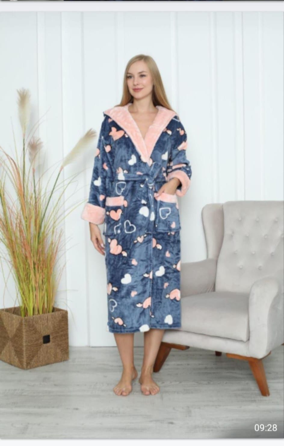 Szlafrok  damskie Tureckie, Size xl-3xl, paczka 3szt , 1kolor