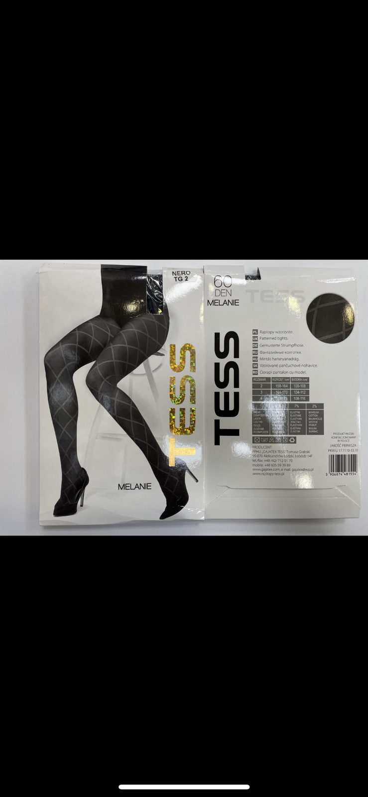 Rajstopy 60 Den MELANIE damskie,size 3,4 ,paczka 12szt ,1kolor