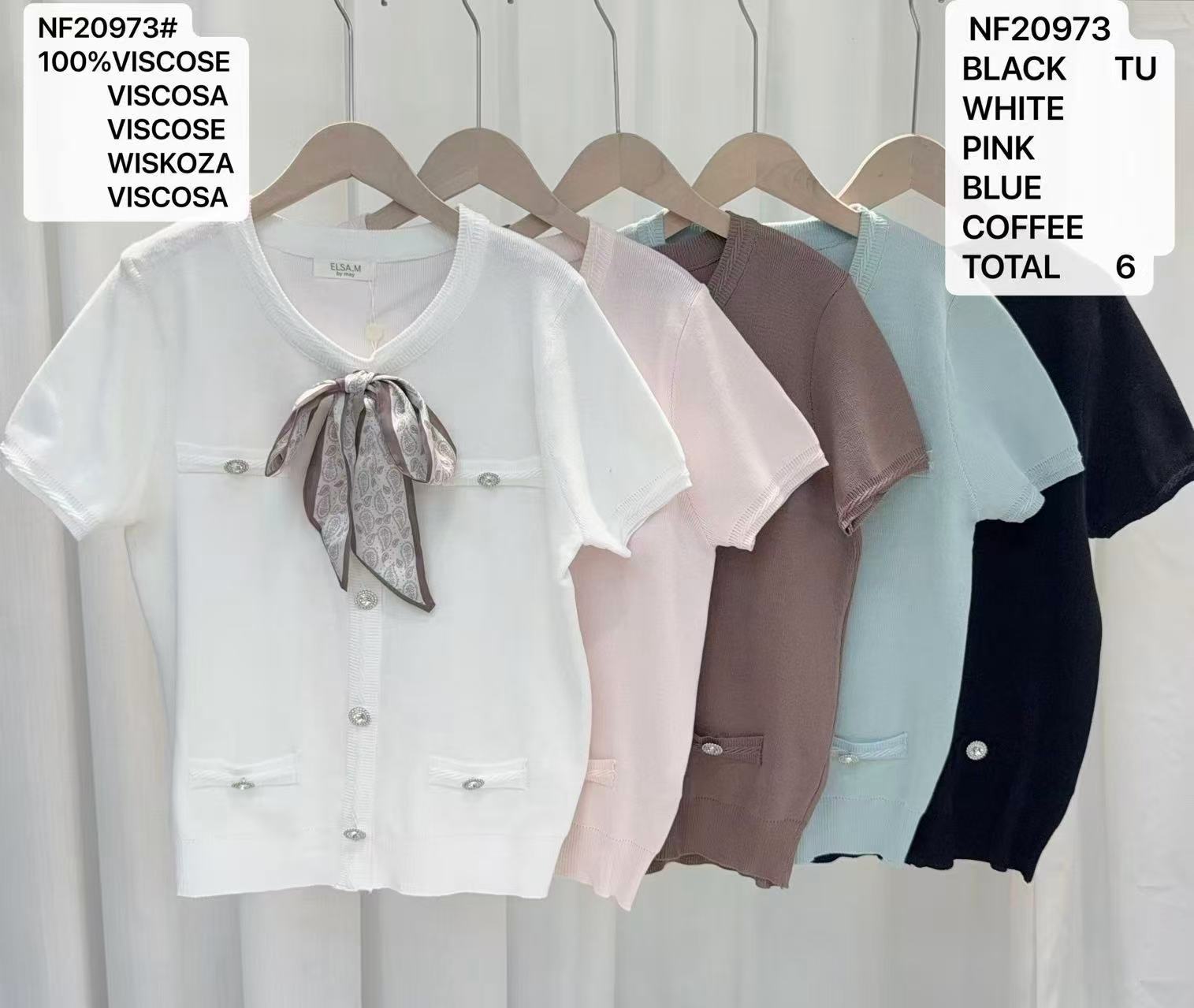 Bluzki Damskie , Size uni, paczka 6szt ,mix kolor