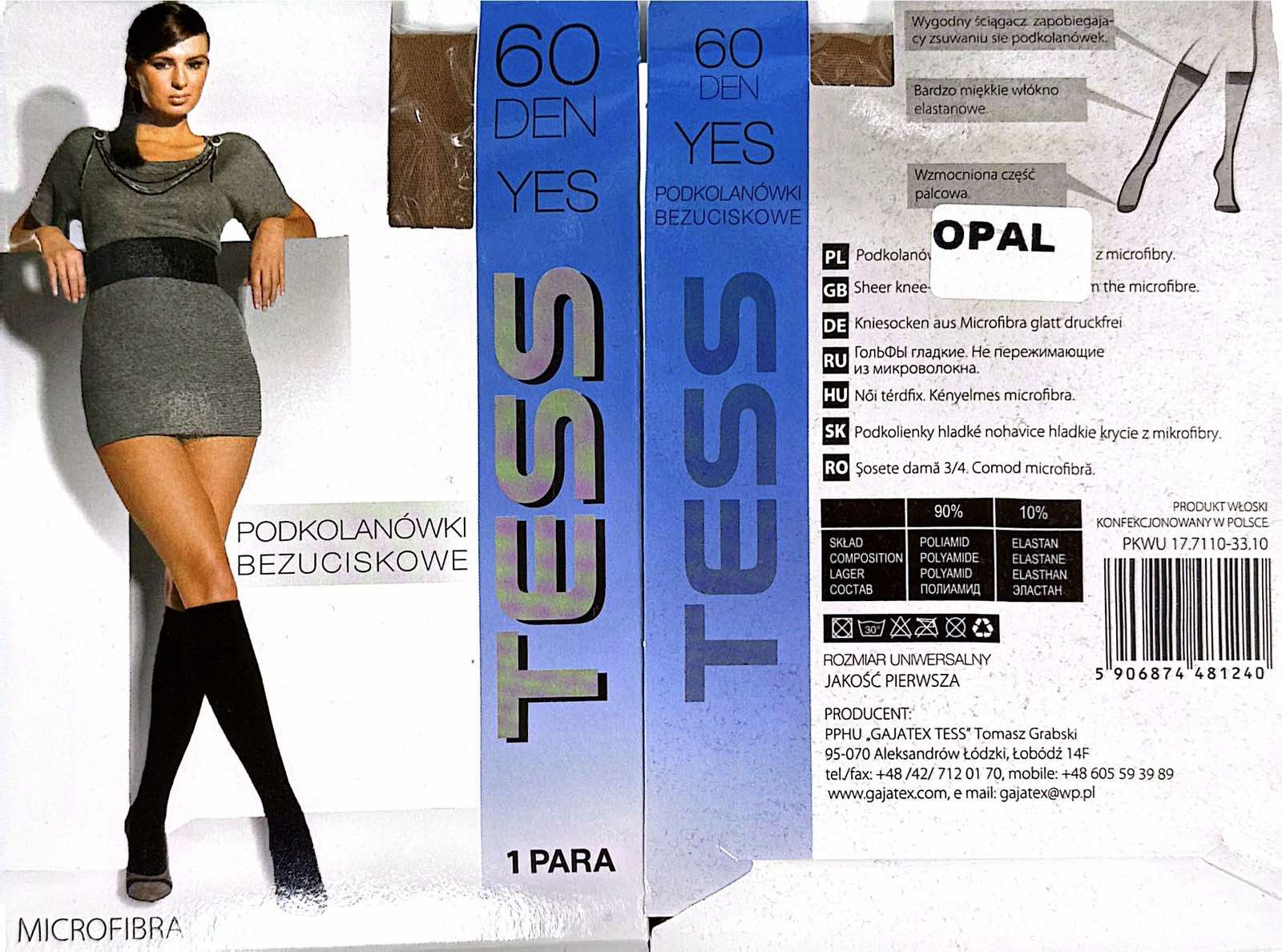 Podkolanówki 60 Den OPAL damskie,paczka 12