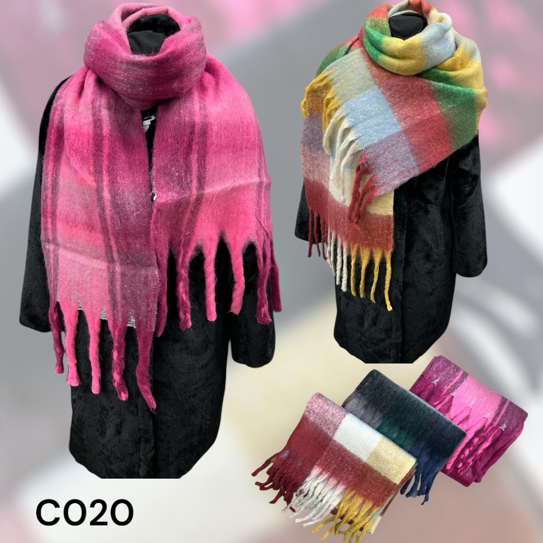 Szaliki damskie, paczka 12szt,mix kolor