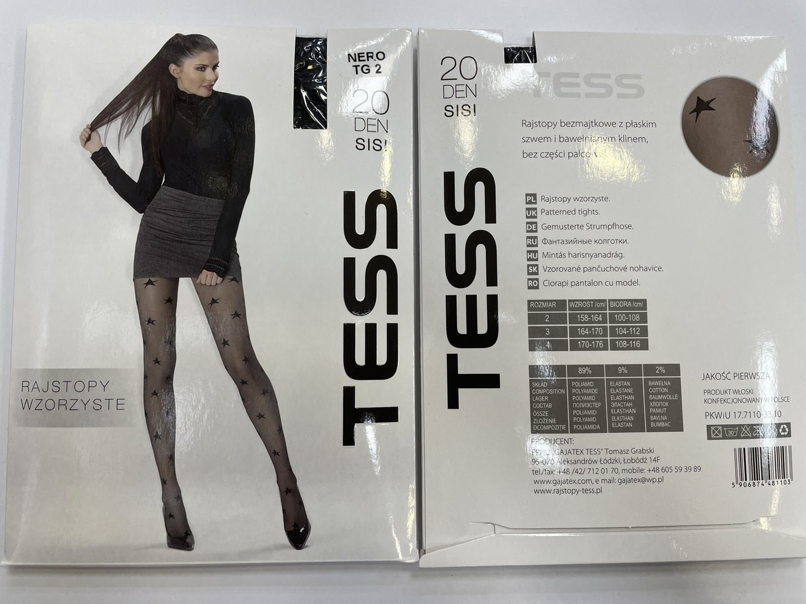 Rajstopy 20 Den SISI Damskie , Size 3,4,paczka 12szt ,1kolor