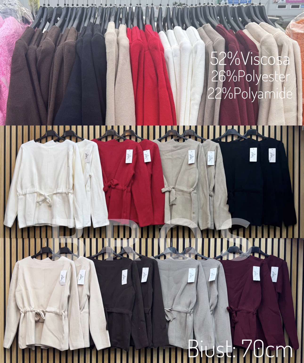 Swetry Damskie wloskie, Size uni, paczka 6szt ,mix kolor