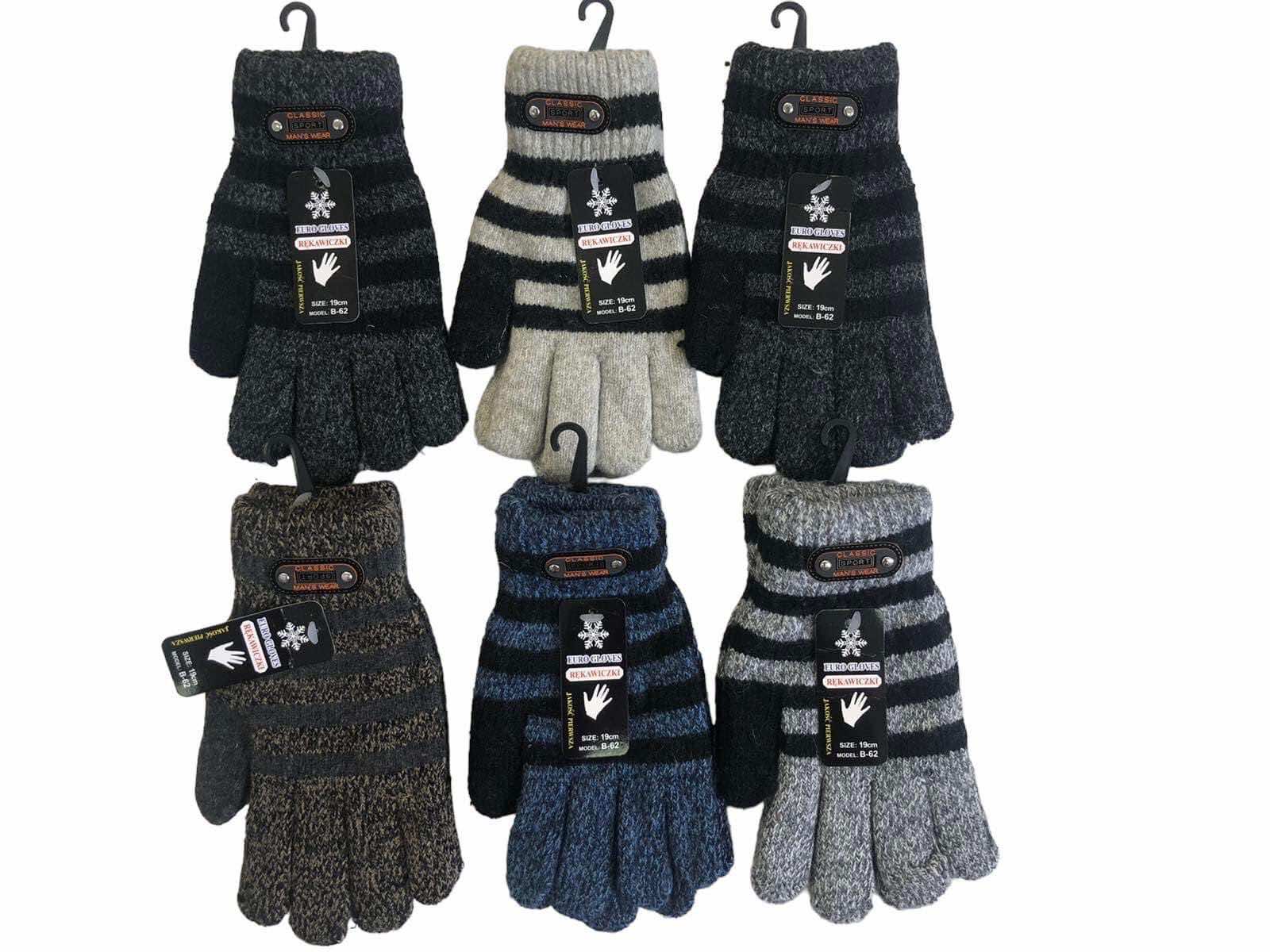 Rękawiczki Damski,19cm, paczka 12szt,mix kolor