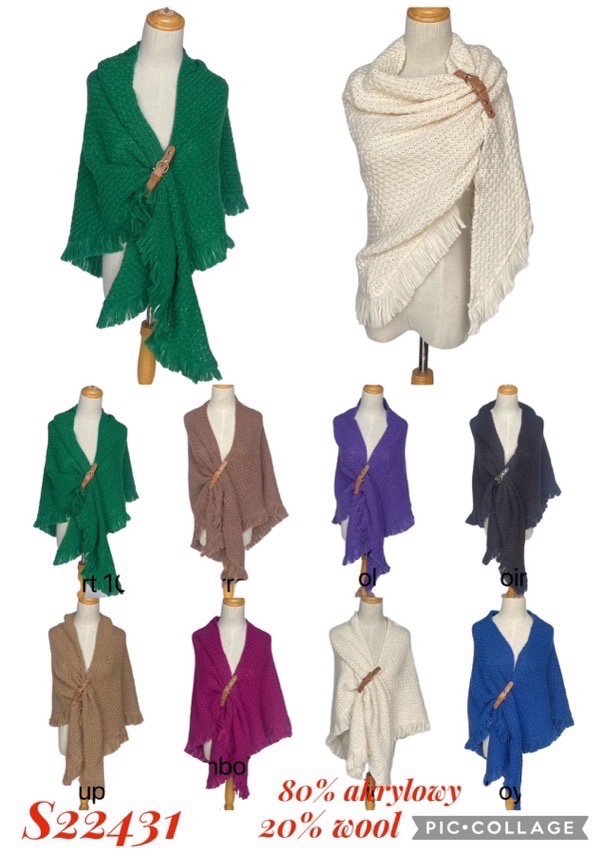 Szaliki damskie, paczka 12szt,mix kolor