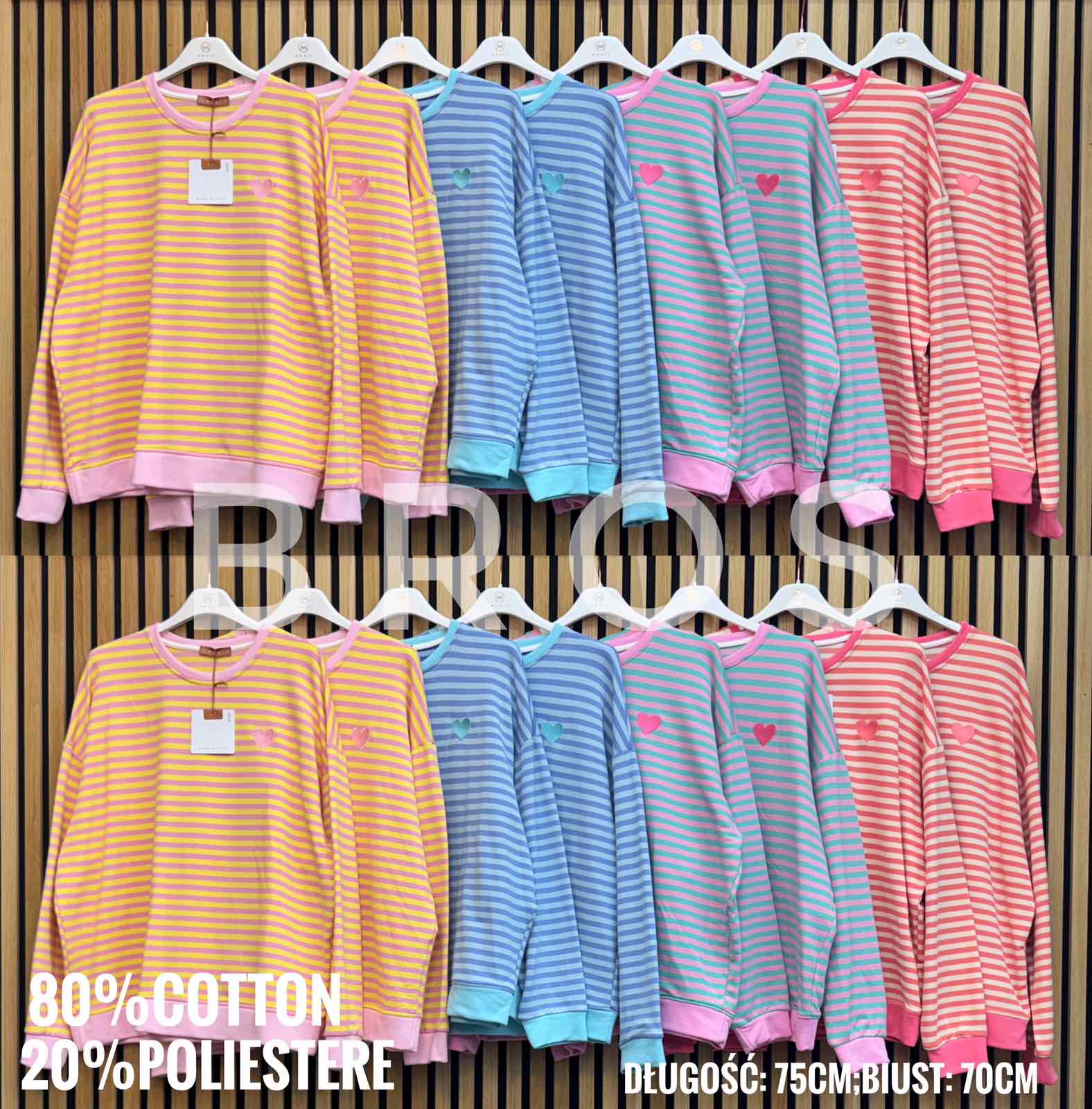 Bluzy damskie, Size uni, paczka 6szt ,mix kolor