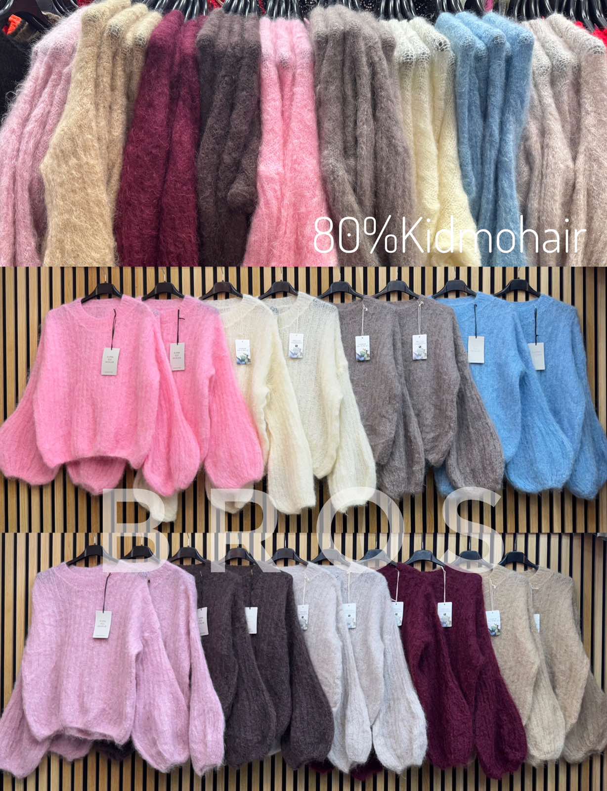 Swetry Damskie wloskie, Size uni, paczka 6szt ,mix kolor