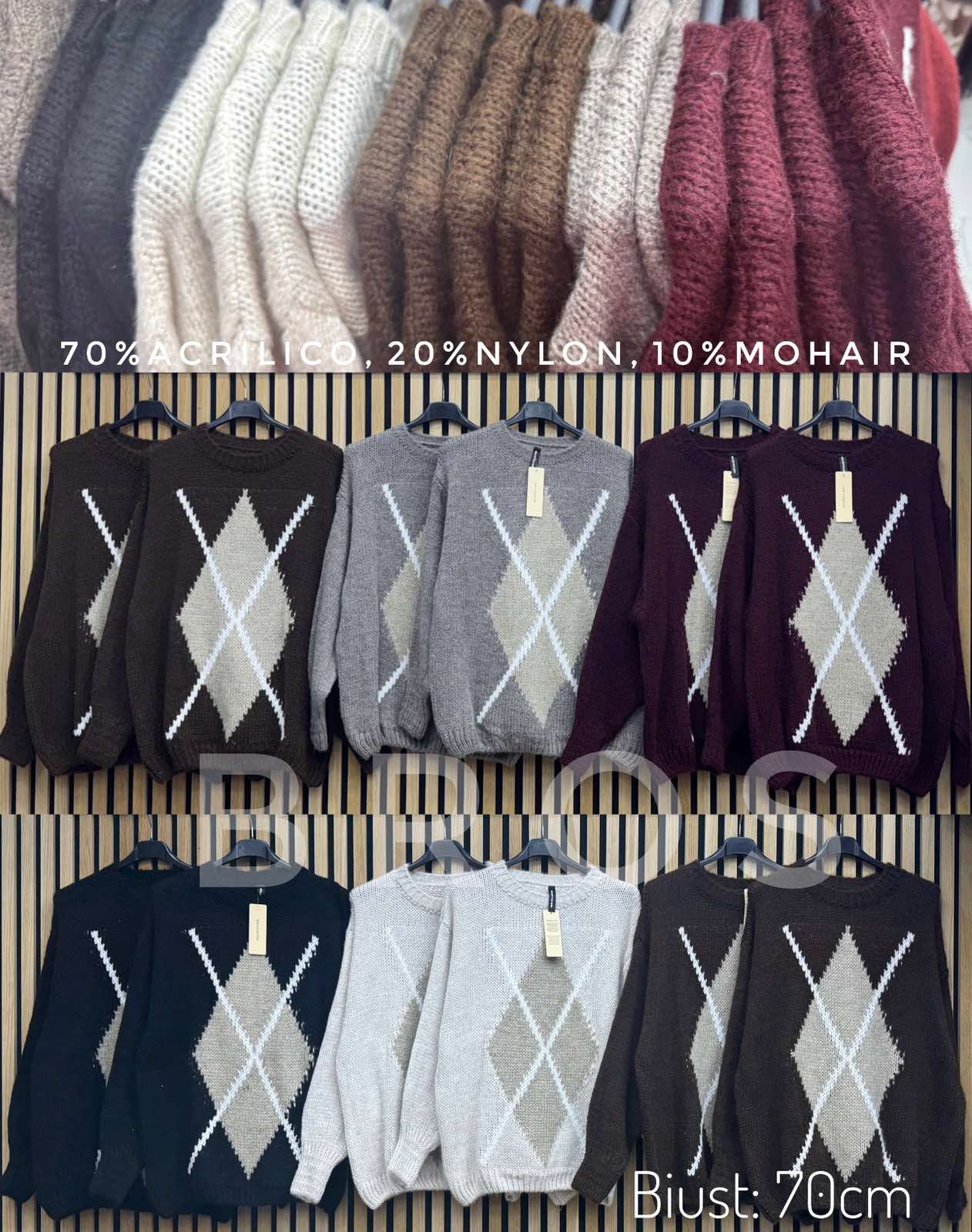 Swetry damskie, Size uni, paczka 6szt ,mix kolor