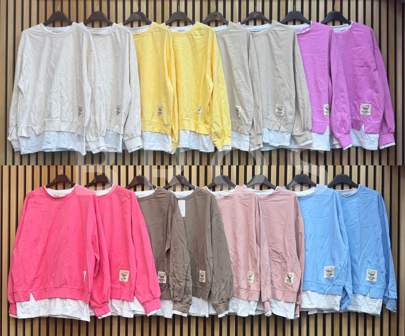 Bluzy Damskie wloskie, Size uni, paczka 6szt ,mix kolor