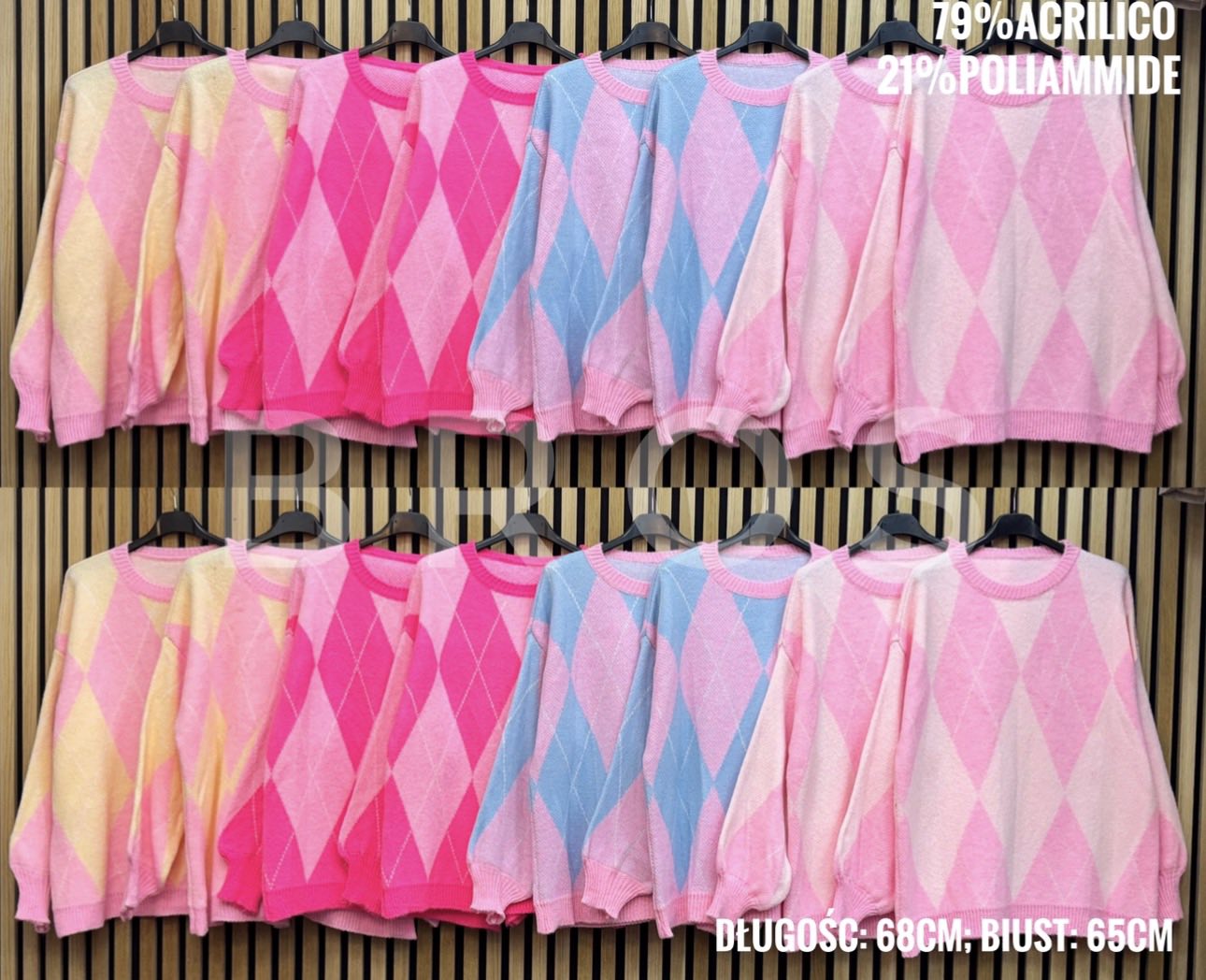 Swetry damskie, Size uni, paczka 6szt ,mix kolor