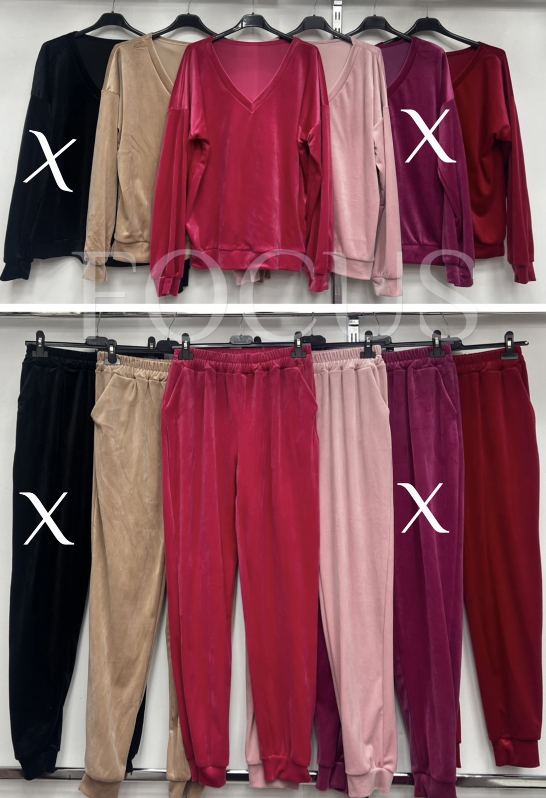 Komplety Damskie Włoskie , Size uni, paczka 6szt ,mix kolor