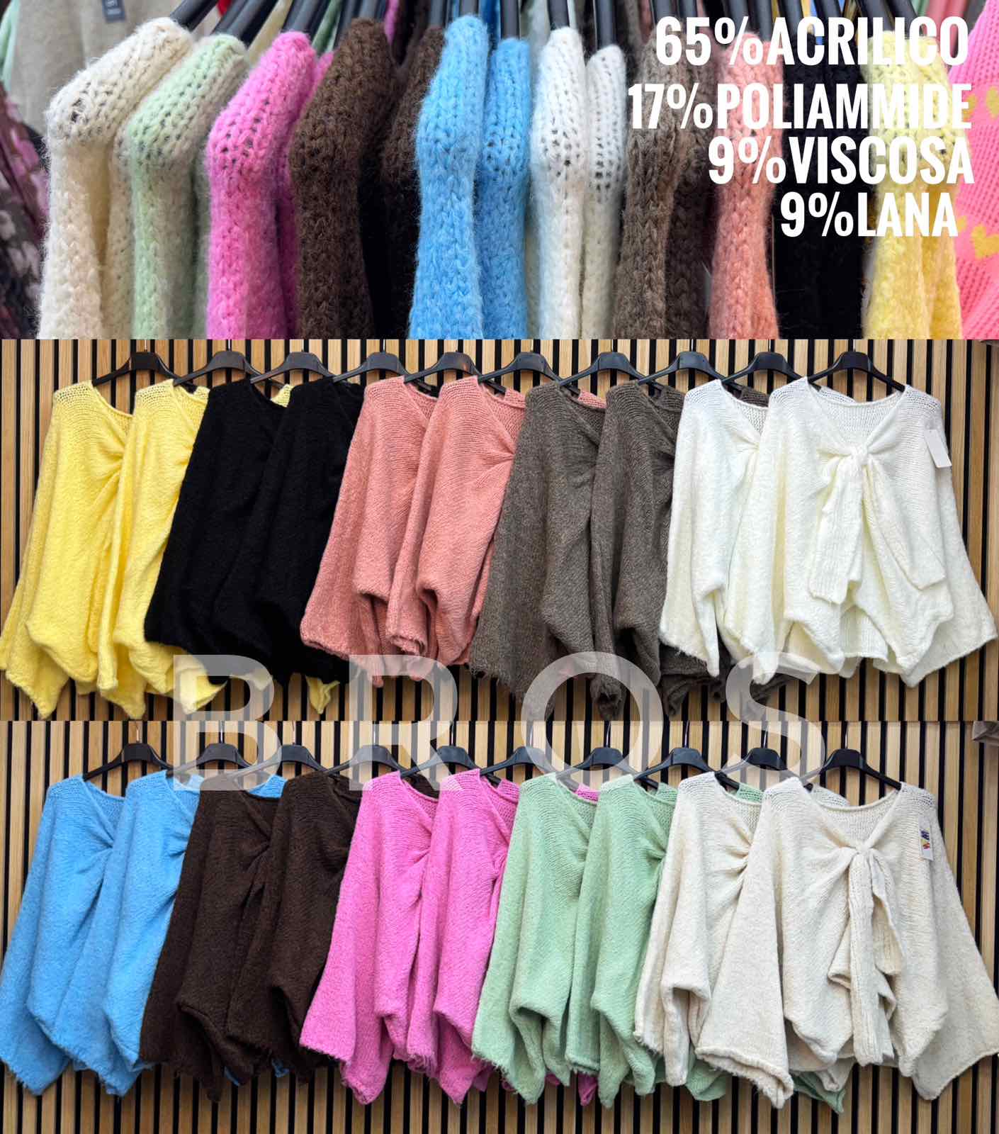 Swetry damskie, Size uni, paczka 6szt ,mix kolor