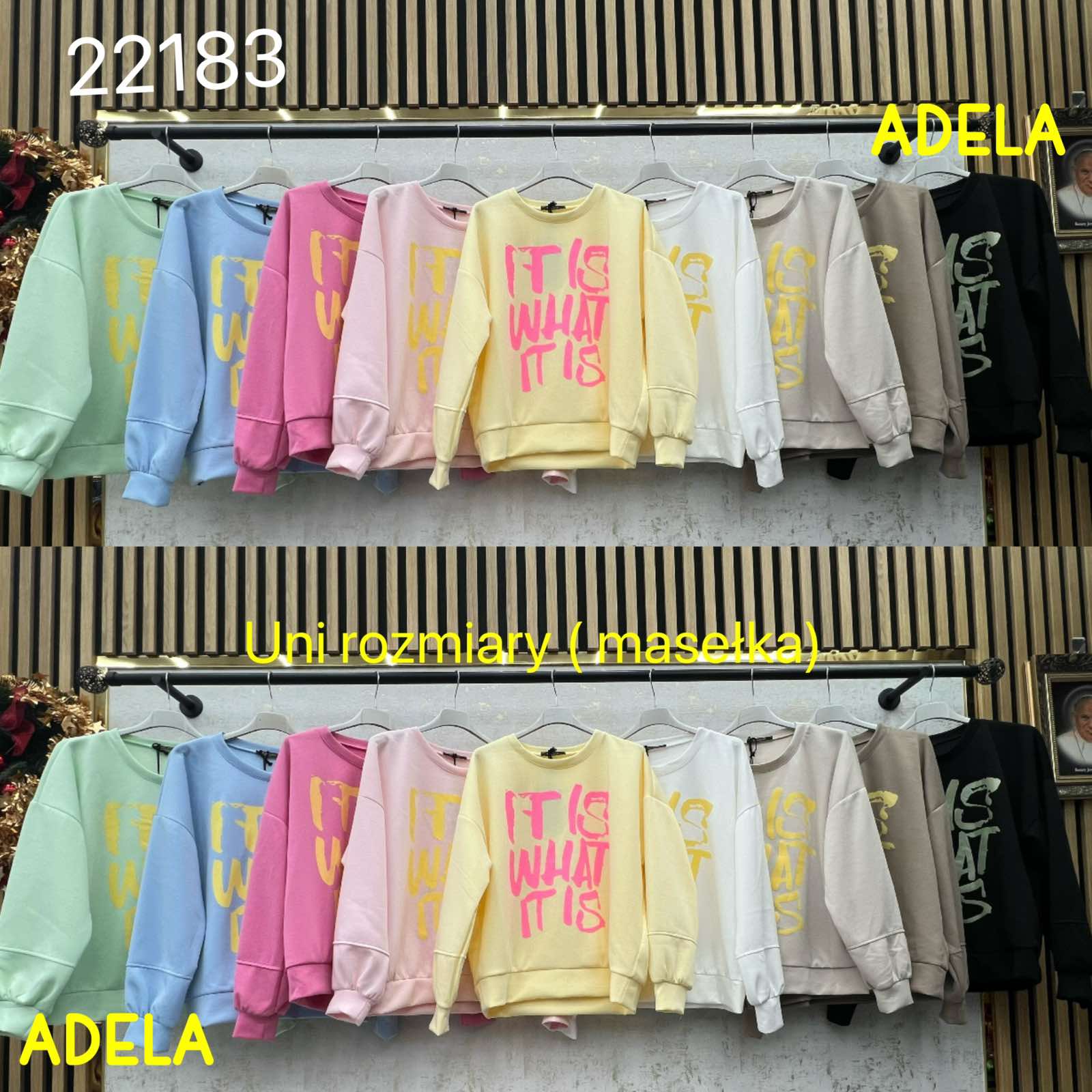 Bluzy damskie, Size uni, paczka 6szt ,mix kolor