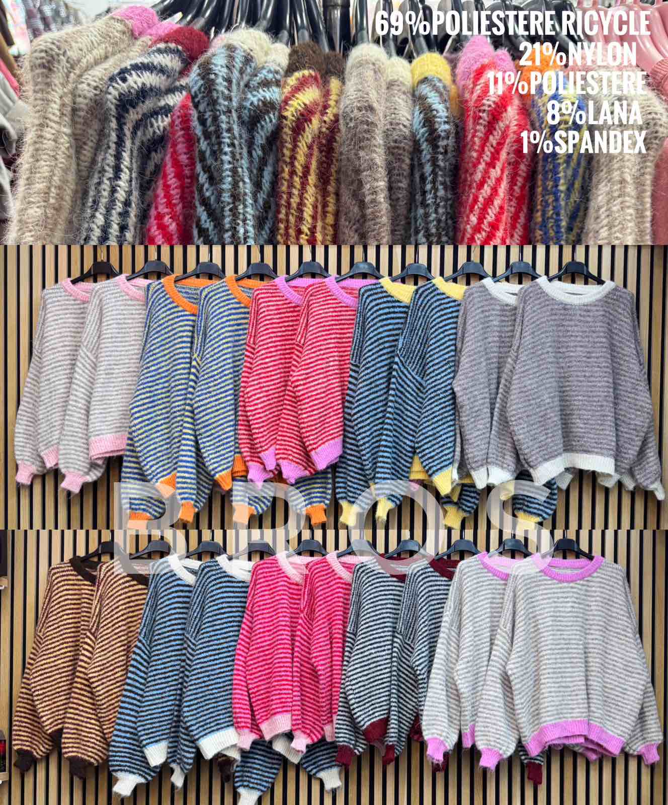 Swetry damskie, Size uni, paczka 6szt ,mix kolor