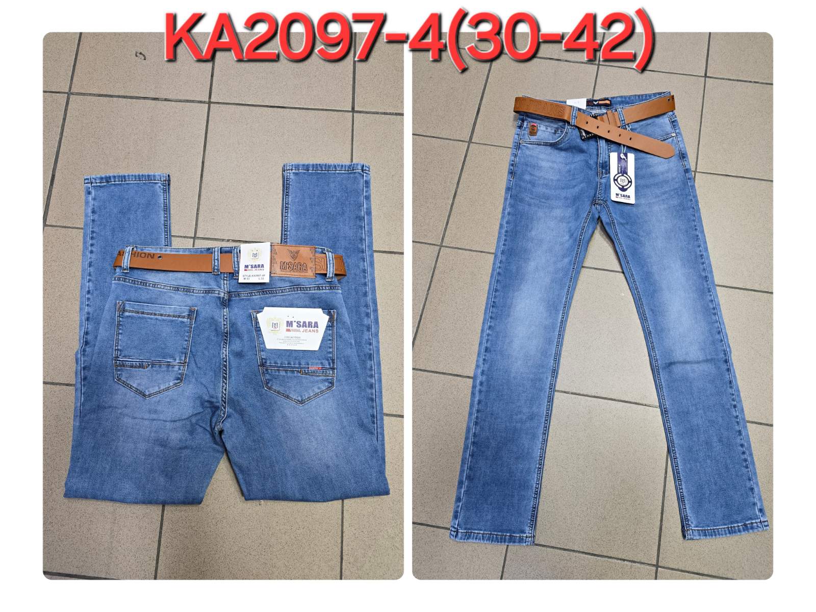 Spodnie JEANSOWE MĘSKA , Size 30-42, paczka 12szt ,1kolor