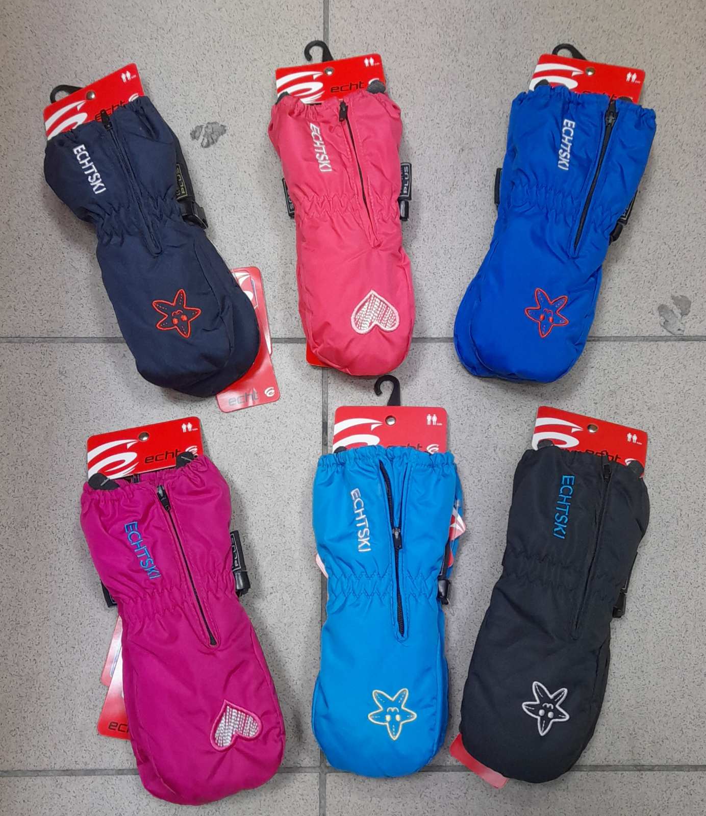 Rękawice dzięciecie (roszmiary:2-5lat), paczka 12szt,mix kolor