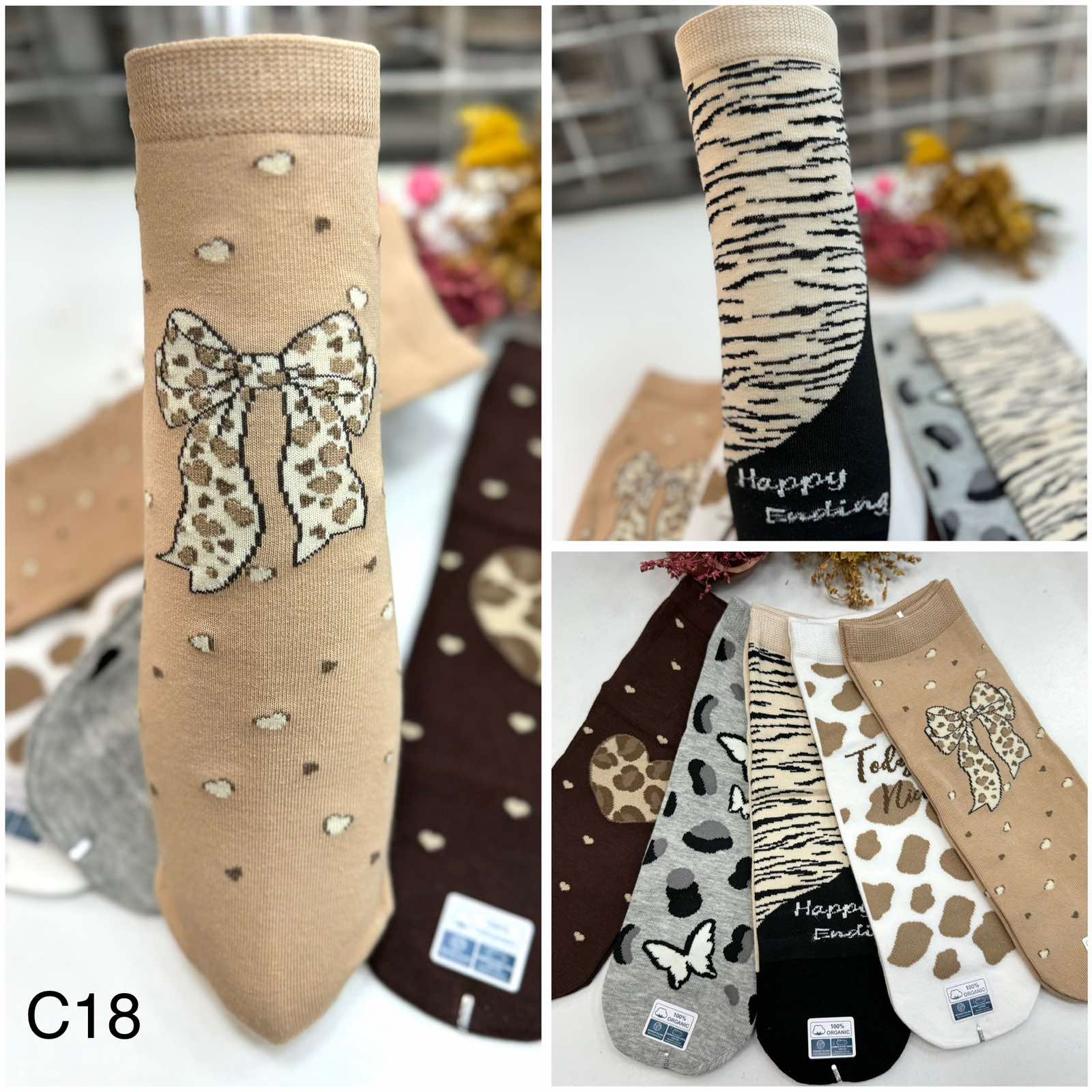 SKARPETY / STOPKI DAMSKIE.SIZE 35-42(40PAR/PACZKA) KOLOR JAK NA ZDZIĘCI