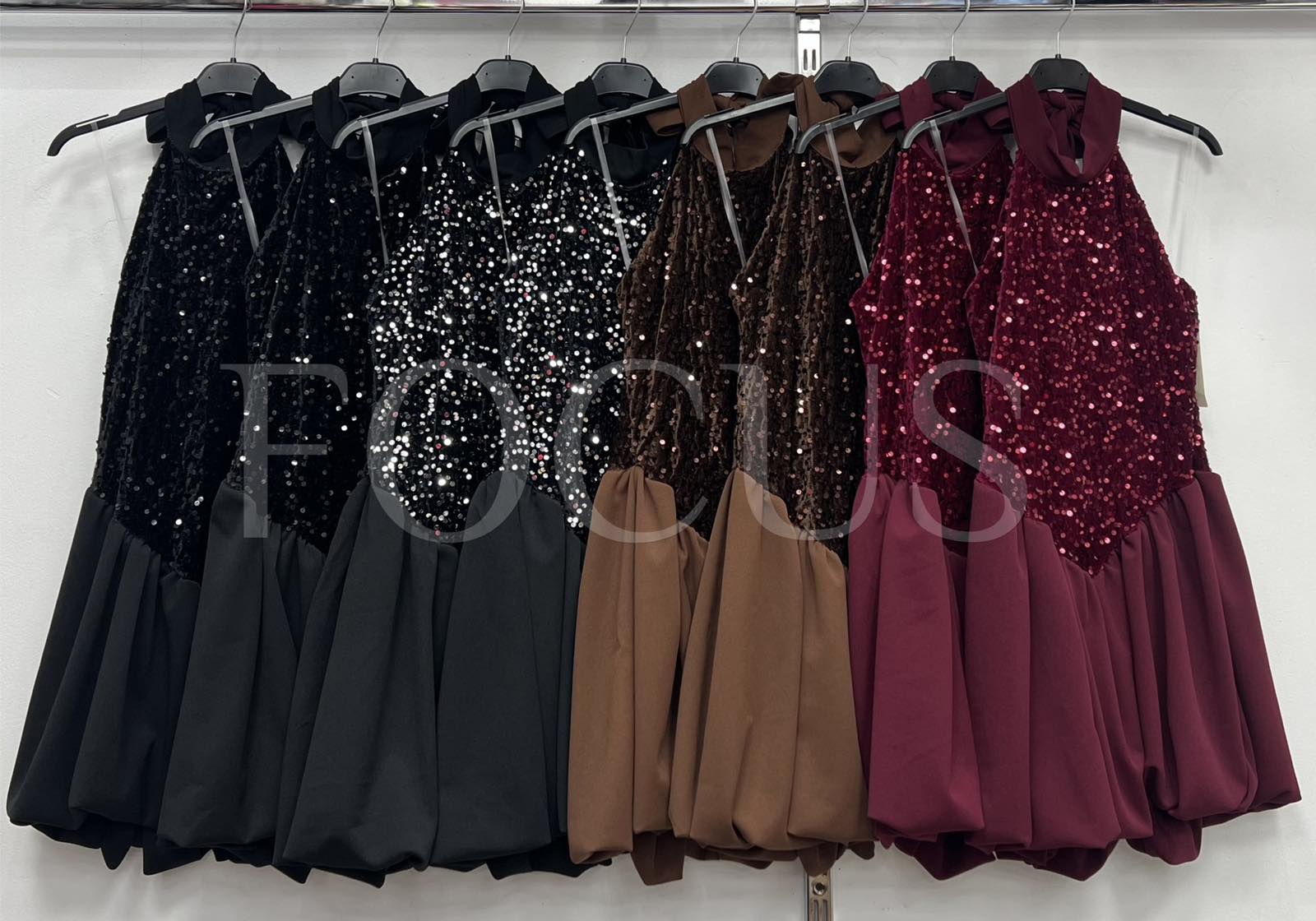 Sukienki Damskie WŁOSKA , Size uni, paczka 6szt ,mix kolor