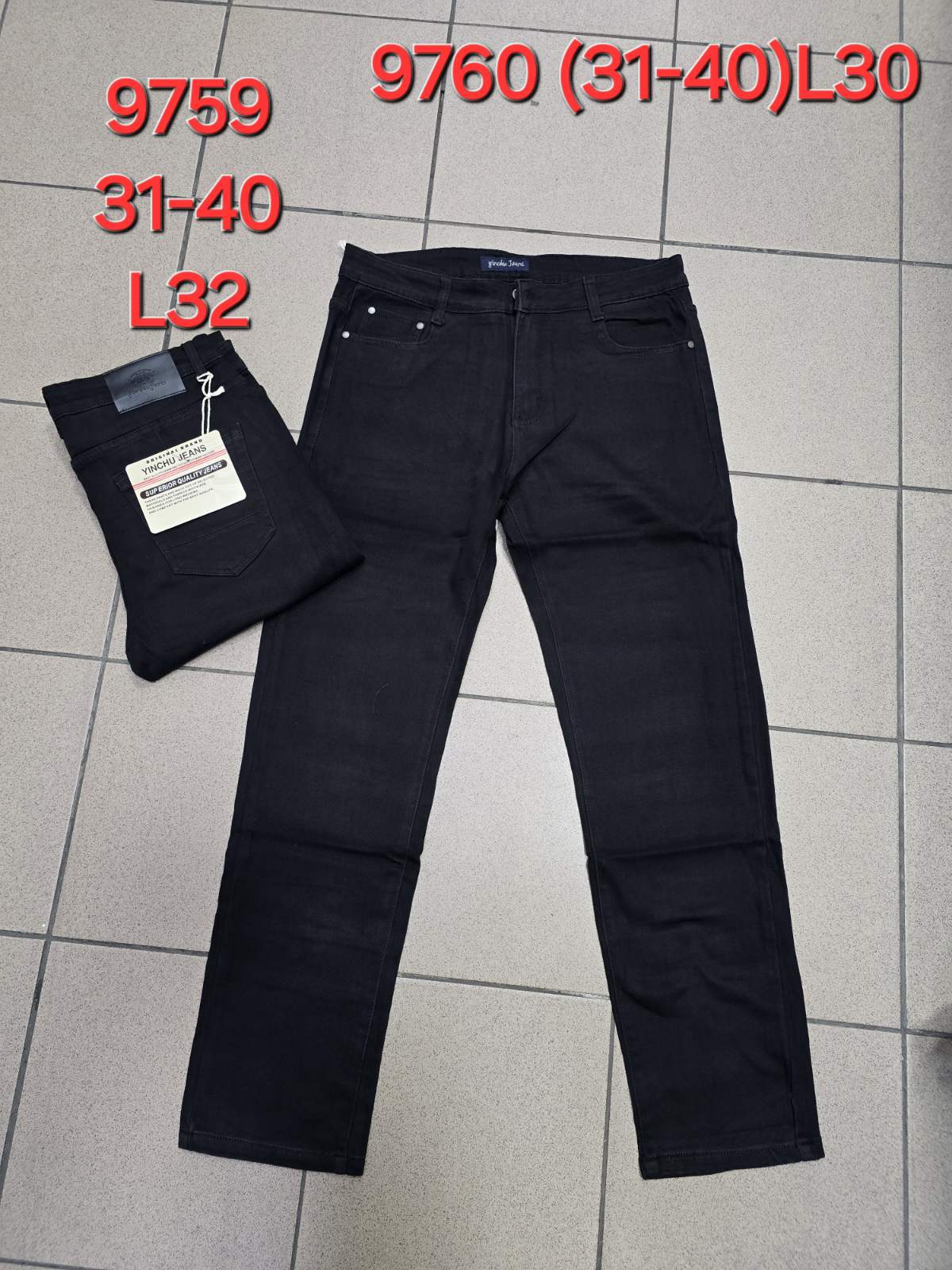 Spodnie JEANSOWE MĘSKA , Size 31-40, paczka 10szt ,1kolor
