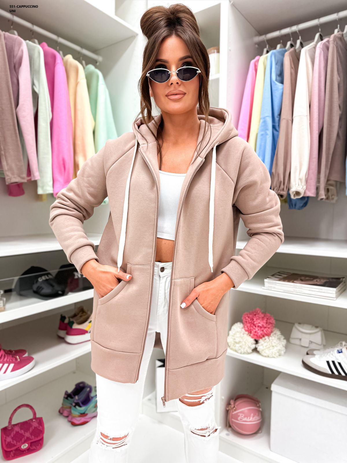 Bluzy Damskie polskie, Size uni, paczka 4szt,1kolor