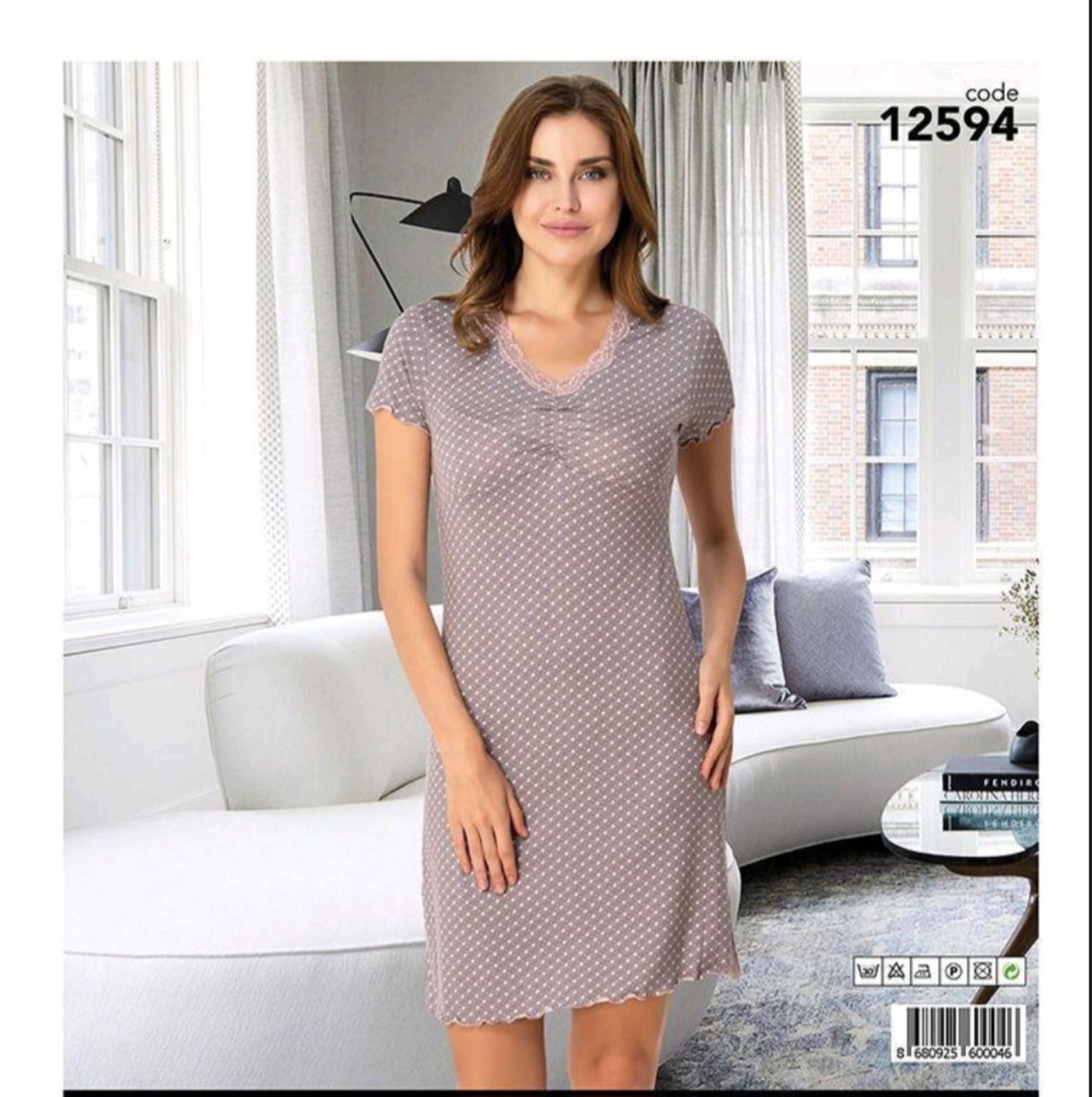 Koszule nocne damskie Tureckie, Size m-3xl, paczka 5szt ,1kolor