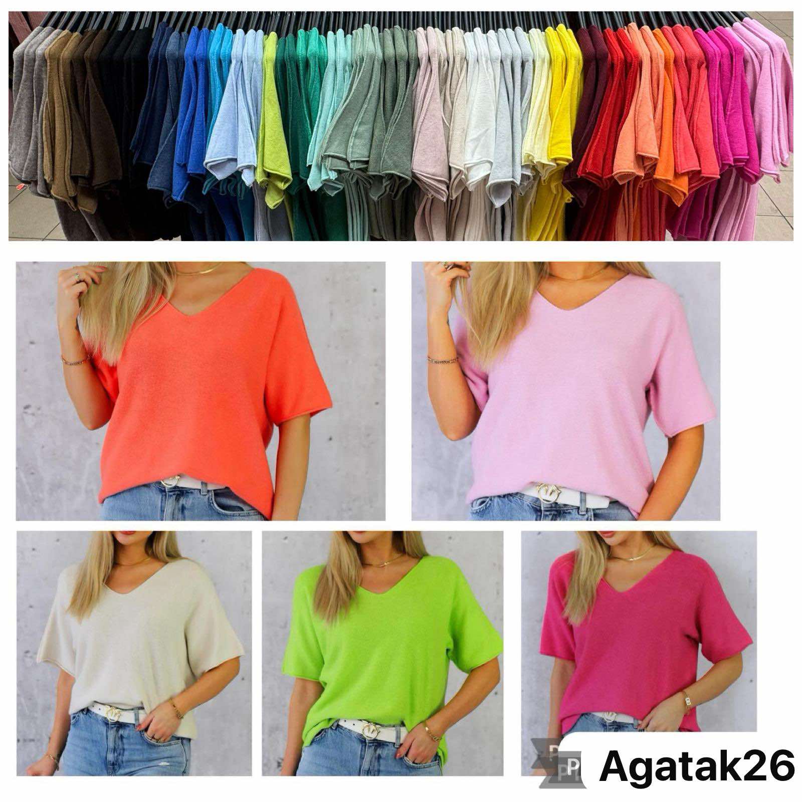 Swetry Damskie  WŁOSKA  , Size uni, paczka 6szt ,mix kolor