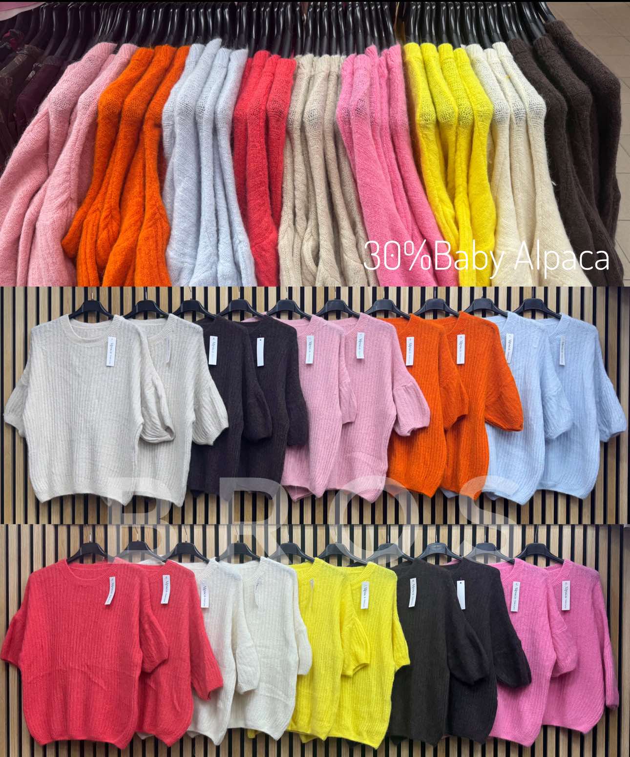 Swetry Damskie wloskie, Size uni, paczka 6szt ,mix kolor