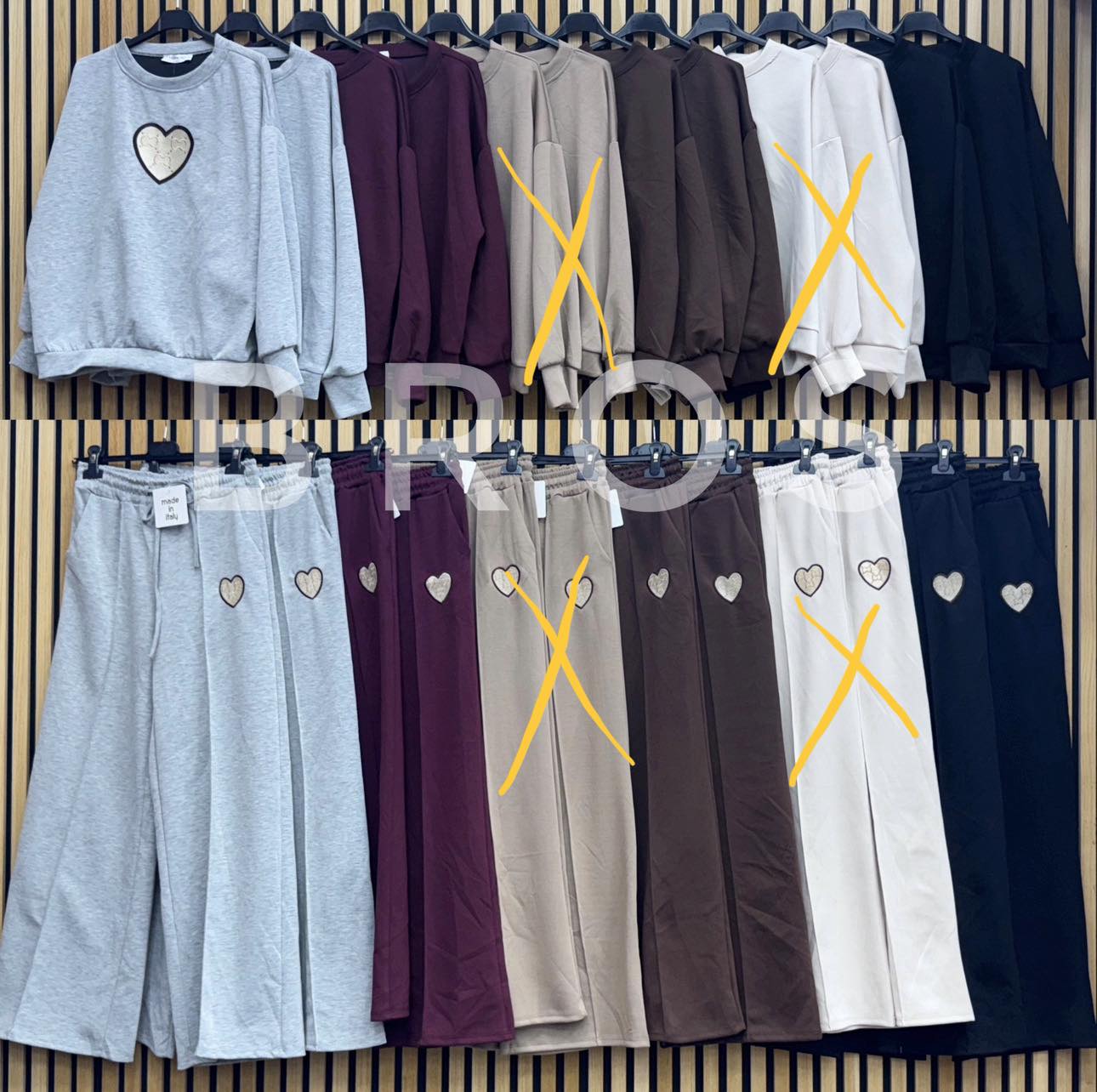 Komplety Damskie wloskie, Size uni, paczka 6szt ,mix kolor