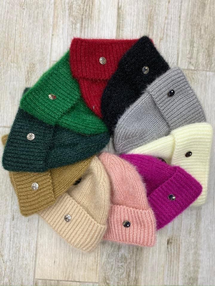 Czapki damskie, paczka 12szt,mix kolor