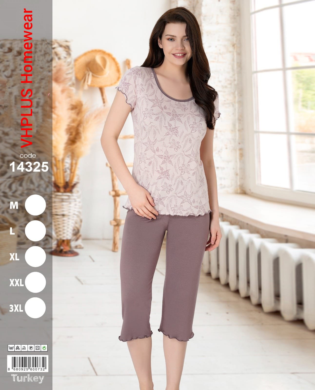 Piżama damskie Tureckie, Size m-3xl, paczka 5szt ,1kolor