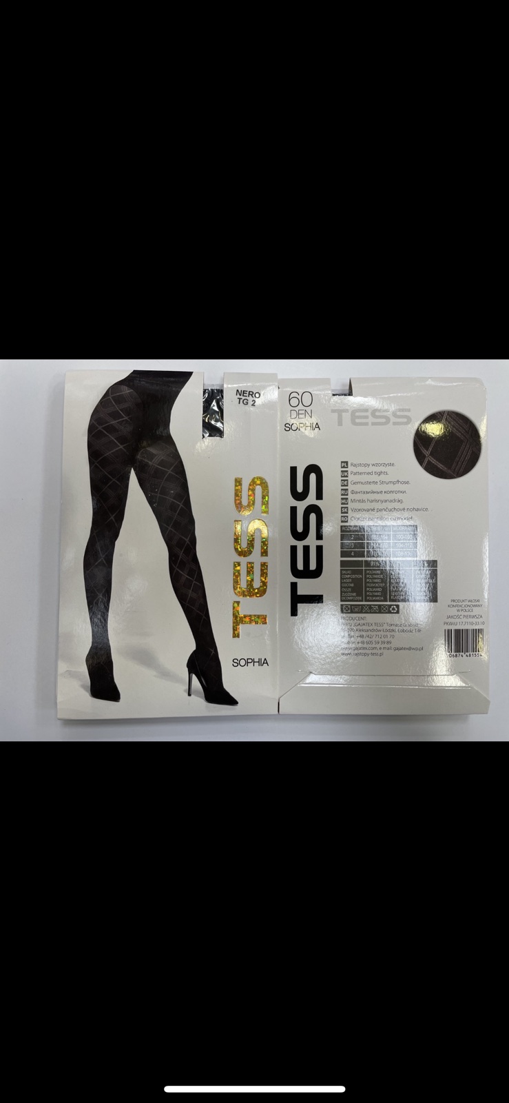 Rajstopy 60 Den SOPHIA damskie,size 3,4 ,paczka 12szt ,1kolor