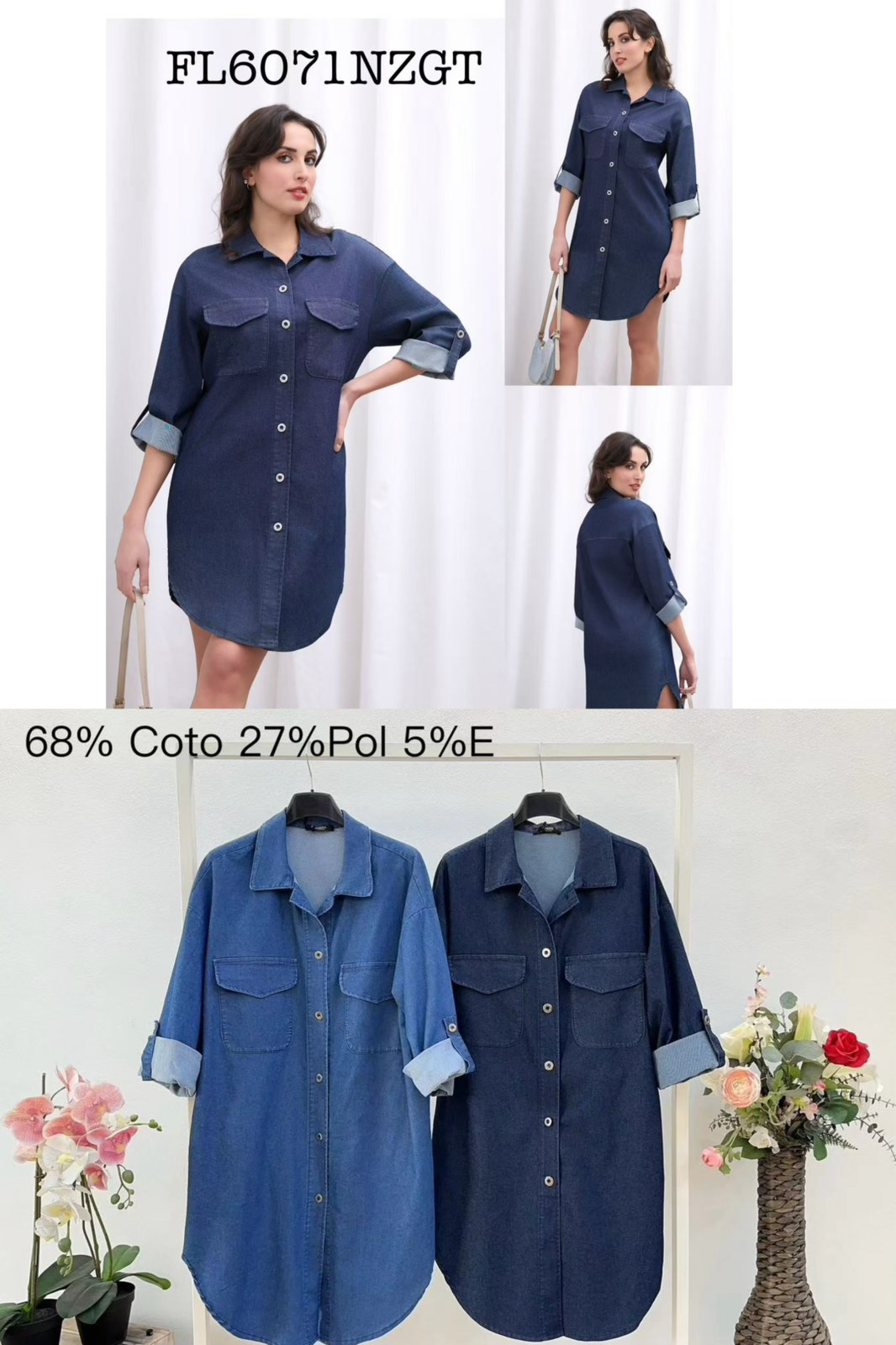 Tuniki damskie, Size uni, paczka 6szt ,mix kolor