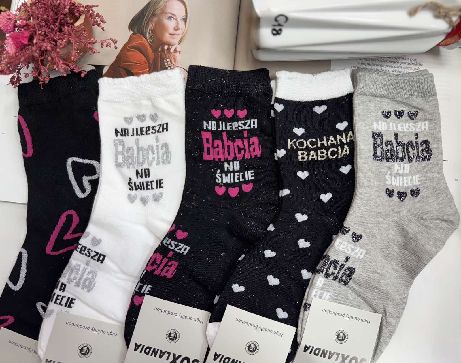 SKARPETY / STOPKI babci.SIZE 35-41(40PAR/PACZKA) KOLOR JAK NA ZDZIĘCIU