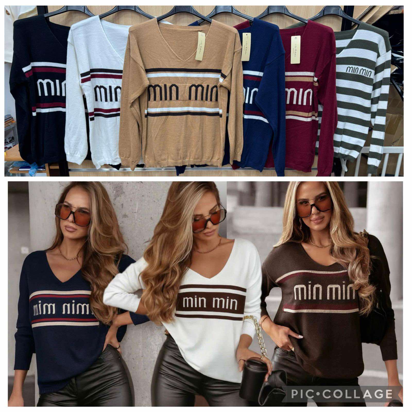 Swetry  Damskie  WŁOSKA  , Size uni, paczka 6szt ,mix kolor