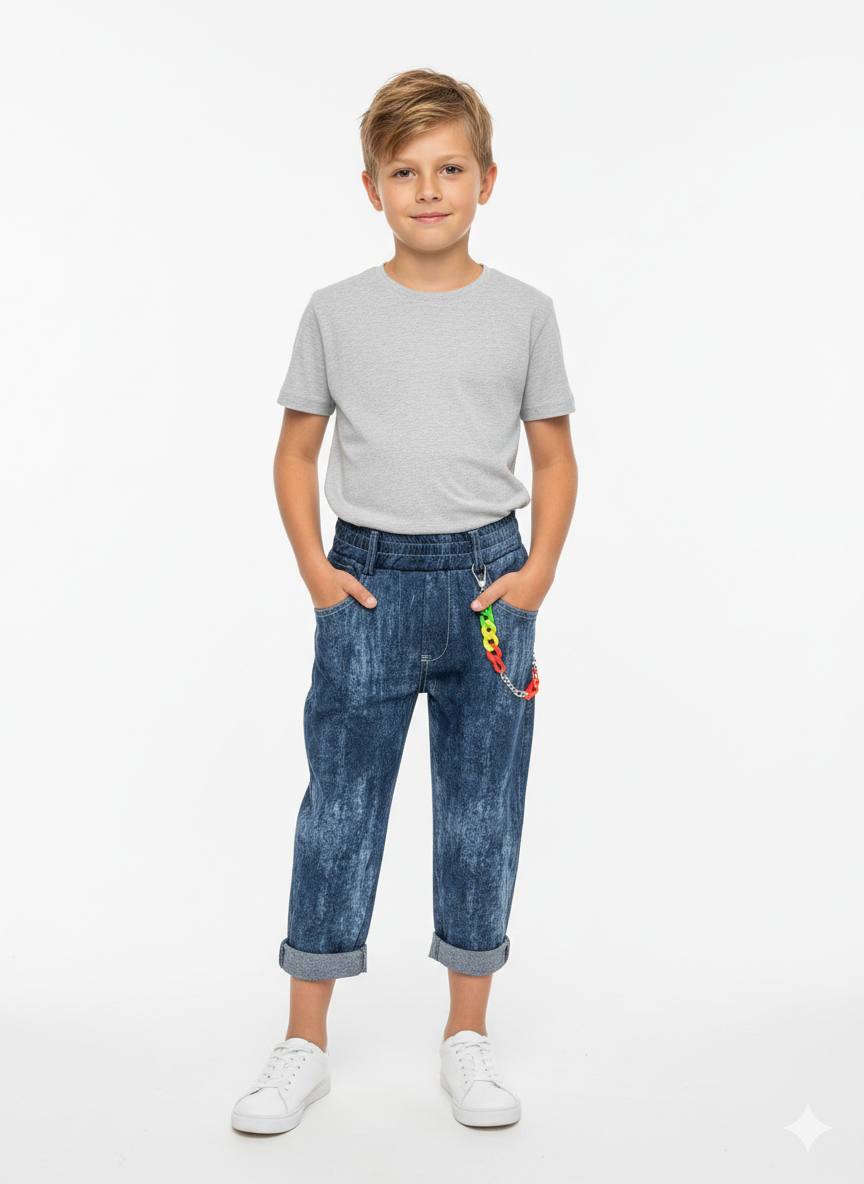 Spodnie jeans DZIECIĘCA tureckie, Size 4-14 lat, paczka 6szt ,1kolor