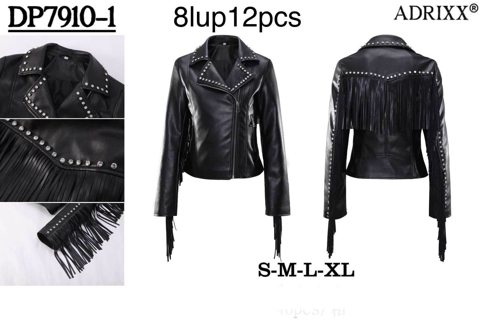 Kurtki  skórzane damskie , Size s-xl, paczka 12szt ,1 kolor