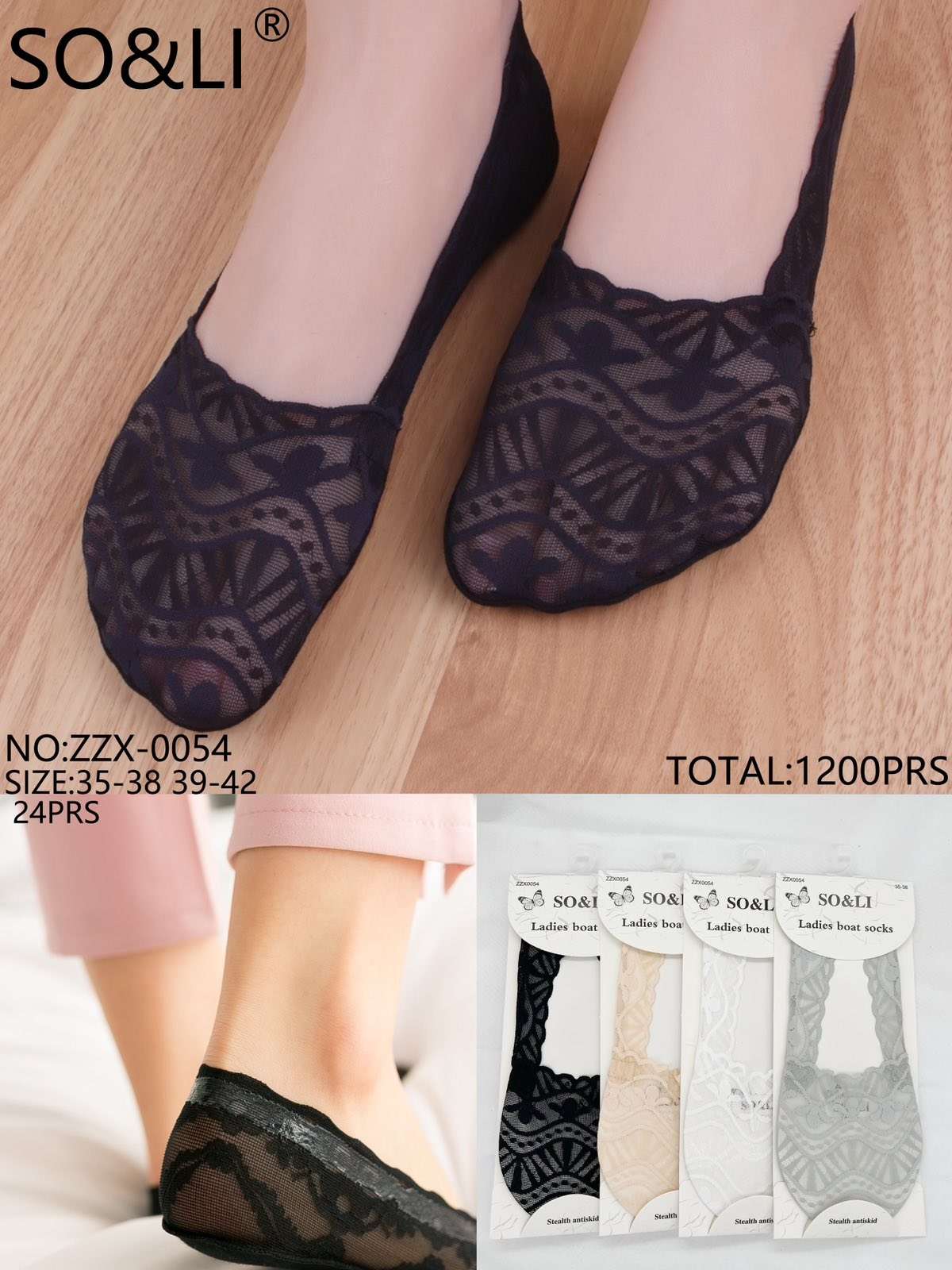 stopki damskie.size: 35-42, (24par/paczka)